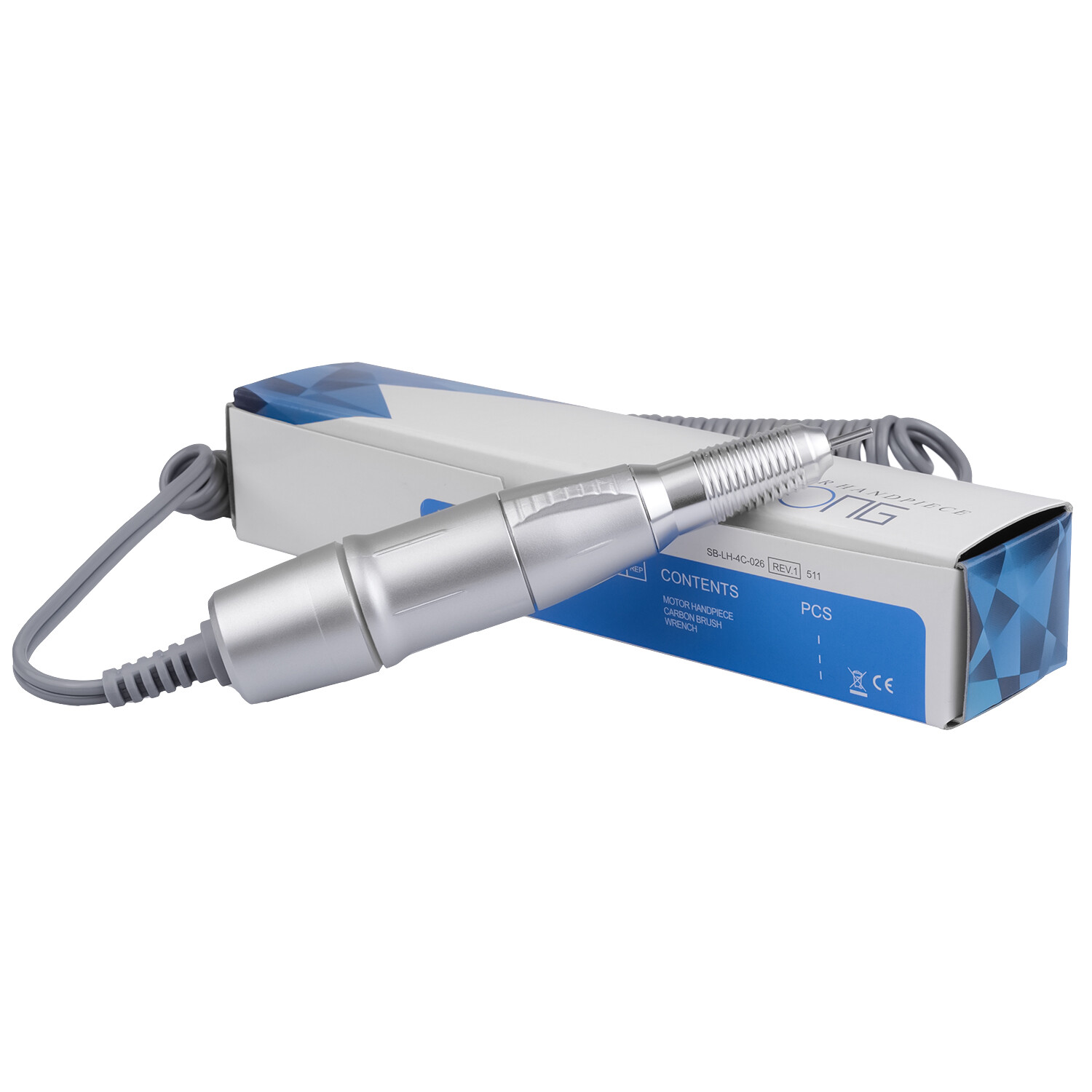 STRONG120 Dental 35KRPM Electric Micro Polishing Motor Brush Handpiece Silver US