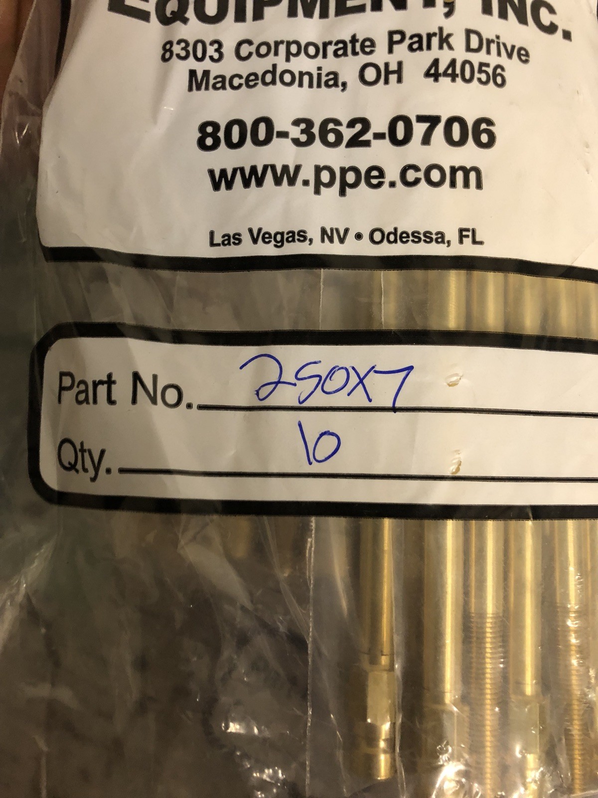 QTY 70 BRASS EXTENSION PLUG 352 X 4 4″ Mixed Sizes Plastic Process Equipment