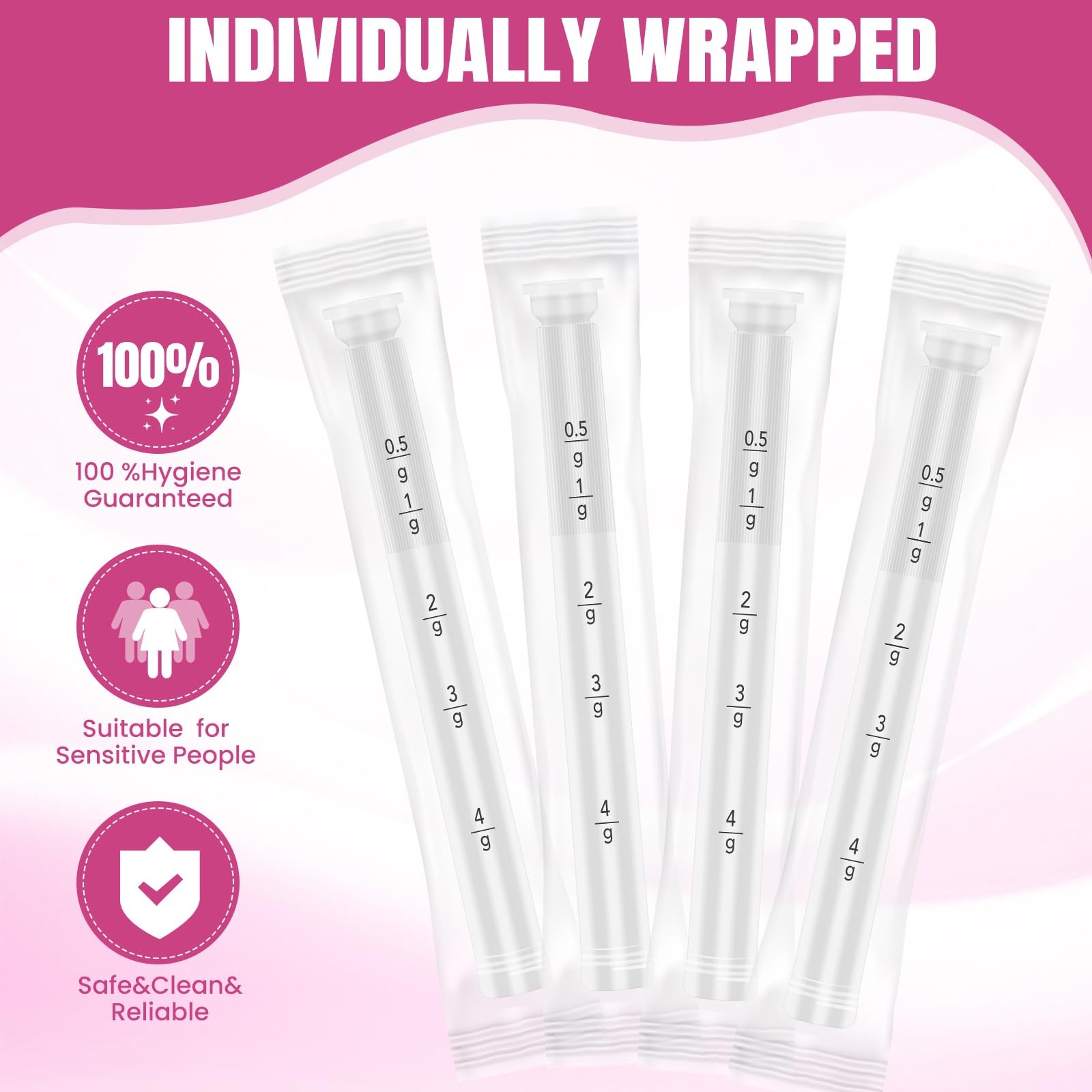100 PACK Disposable Vaginal Suppository Applicator for 1 Count (Pack of 100)