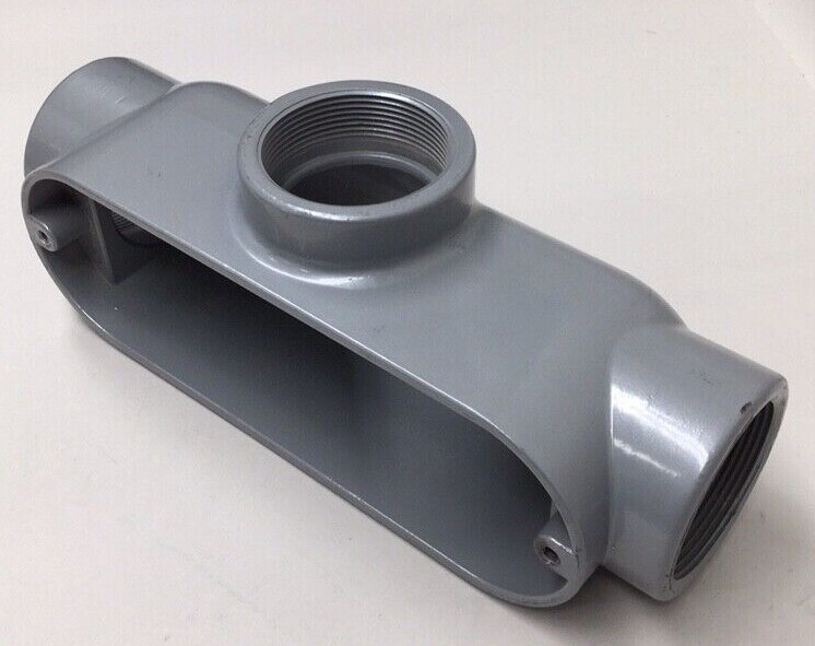 Halex Type E30640 2″ T Conduit Body Tee 64.0 Cu. In No Cover For #705