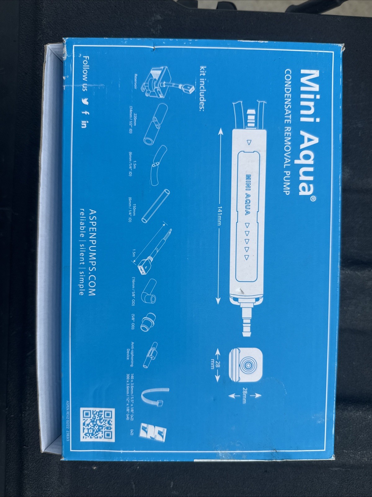 Daikin Aspen 83829 Mini Aqua Pump Kit DACA-CP1-1 Condensate Water Pump