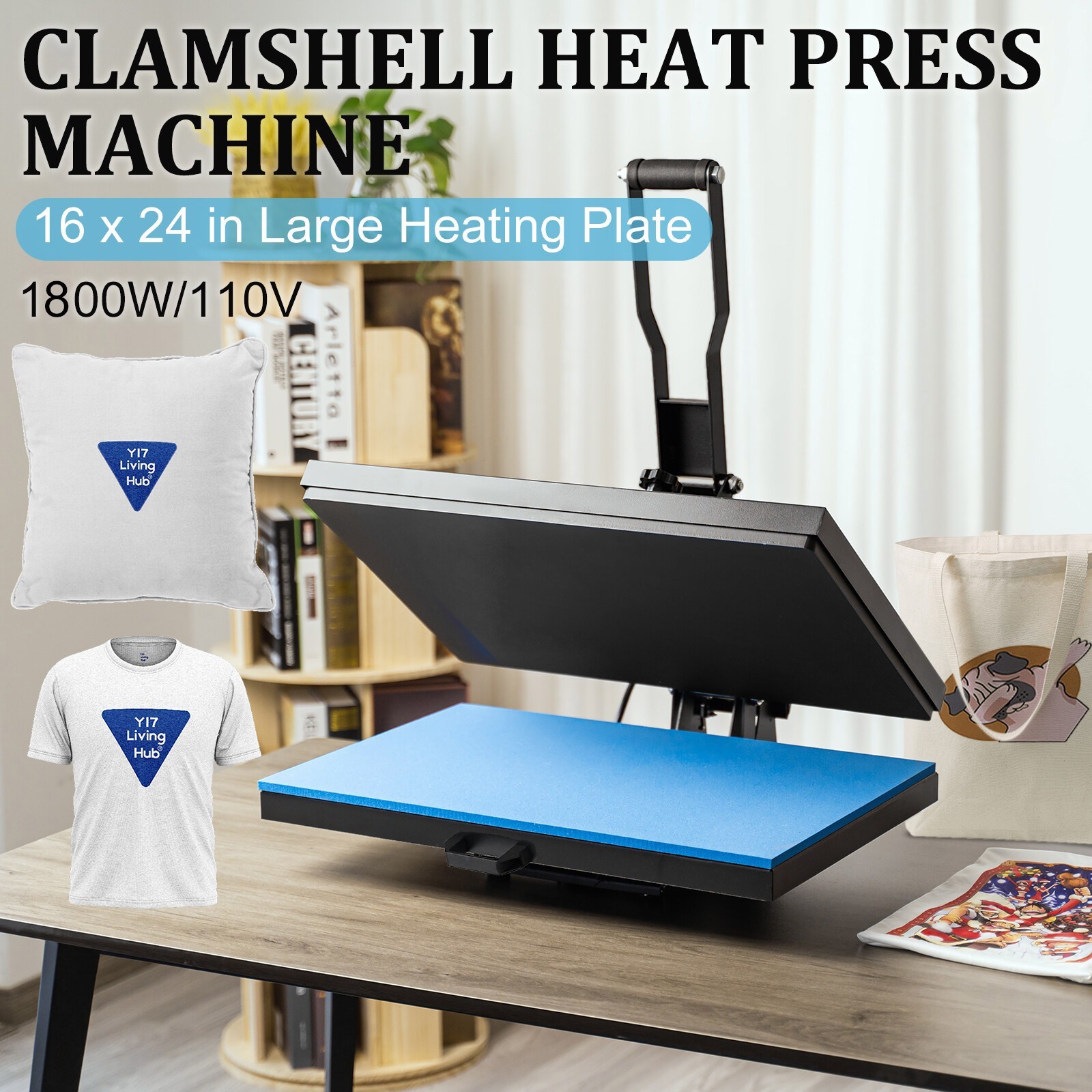 16″ x 24″ Clamshell Heat Press Machine for T-Shirt Sublimation Digital Transfer