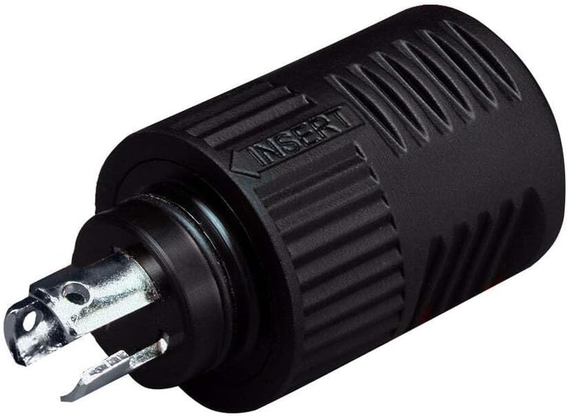 Marinco 3 Wire 12VCP Plug & Receptacle – Ergonomic, Waterproof with 3 Outlets