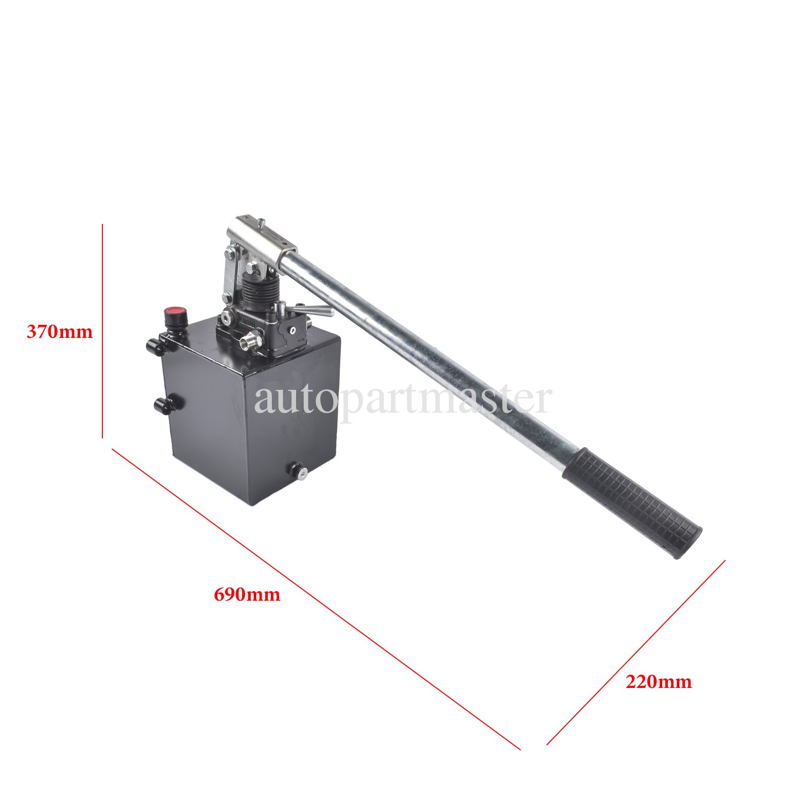 2.7 CID Double Acting Hydraulic Hand Pump & 5 QTs Tank with Changeover Valve NEW