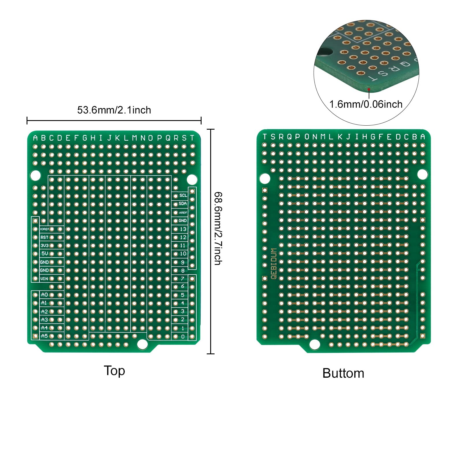 Prototyping Board, PCB Prototype Board, Protoboard Double Sided Perforated 2….
