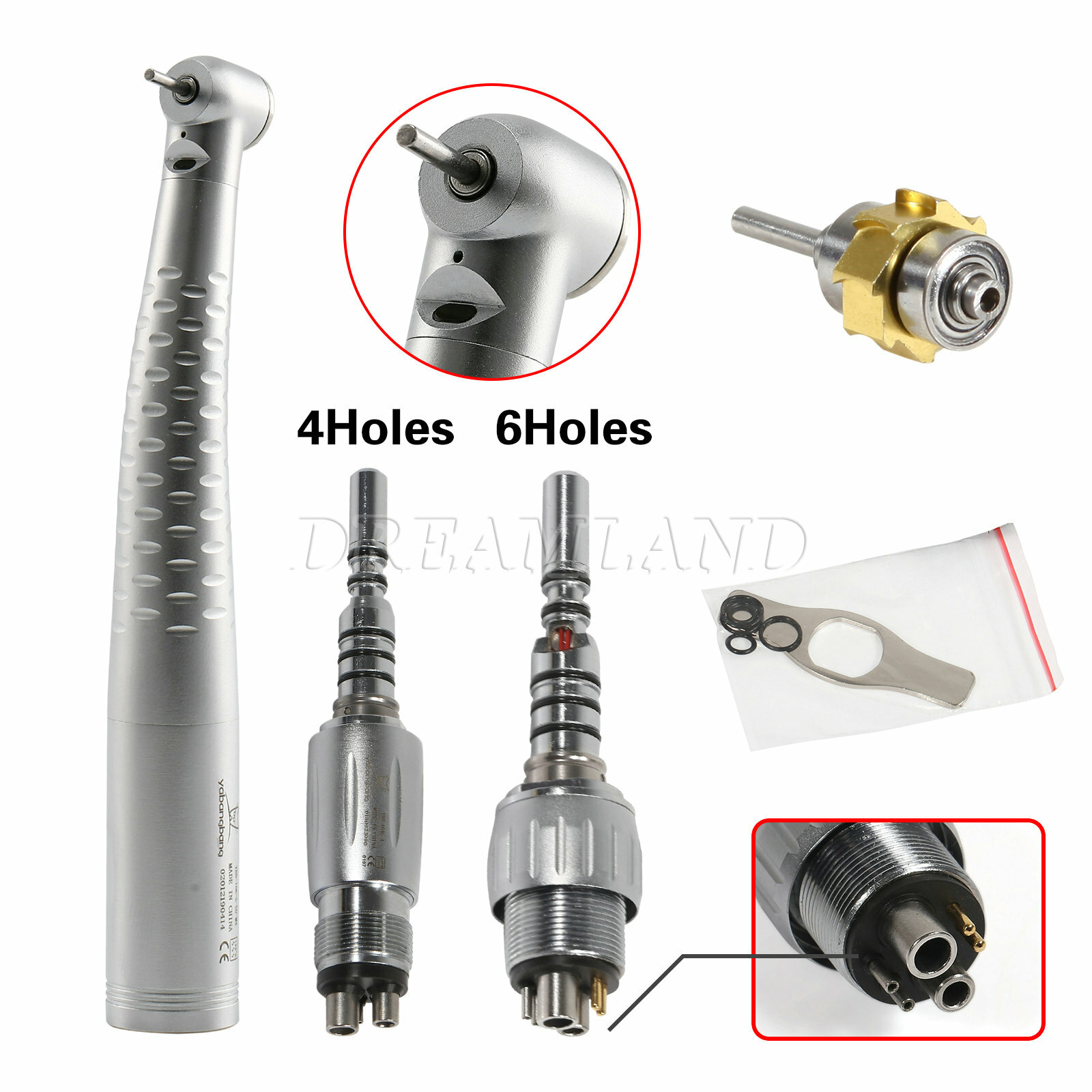 KaVo Style Dental Fiber Optic LED Handpiece High Speed / 4h/6h LED Quick Coupler
