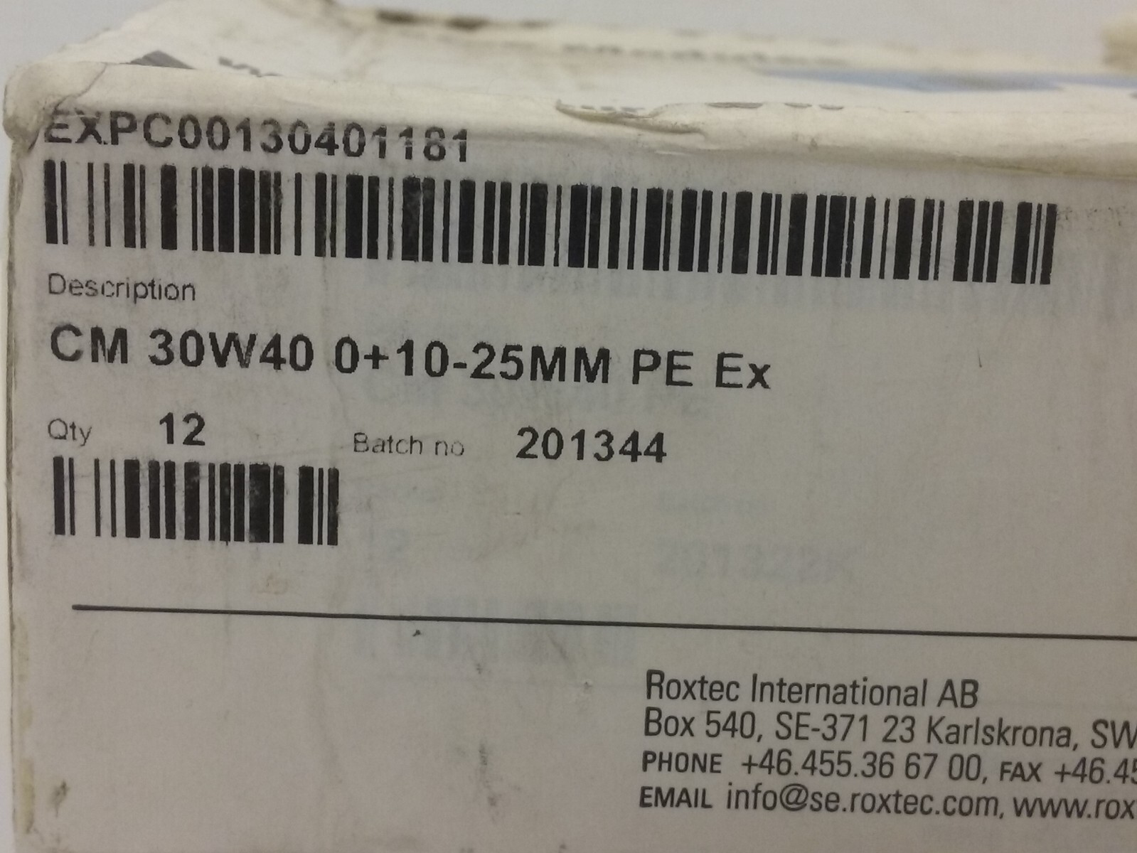 ROXTEC CM30W40 CM MODULE WITH MULTIDIAMETER, BOX OF 12, NIB