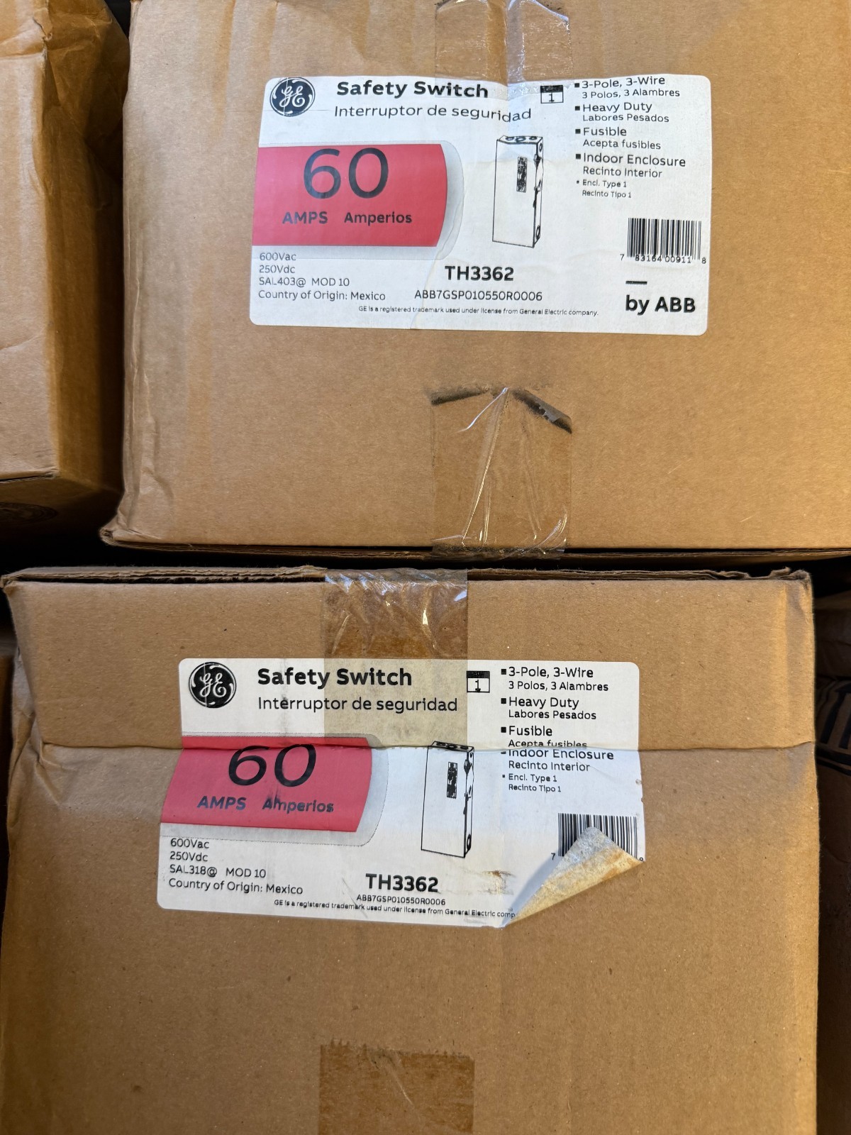 BRAND NEW GE TH3362 Fusible Safety Switch 60A 600VAC NEMA 1 AC Disconnect
