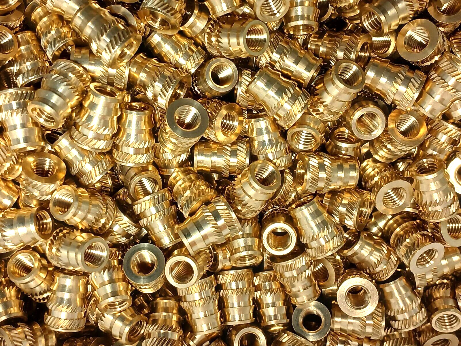 100 pcs #10-32 Brass Threaded Tapered Heat-Set Inserts for Plastic 3D Printing