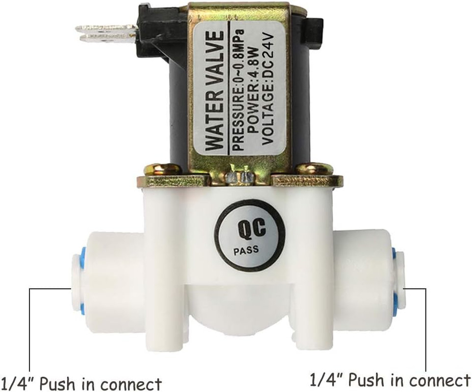 Beduan 24V 1/4″ Inlet Water Solenoid Valve Normally Closed for RO Reverse Osmosi