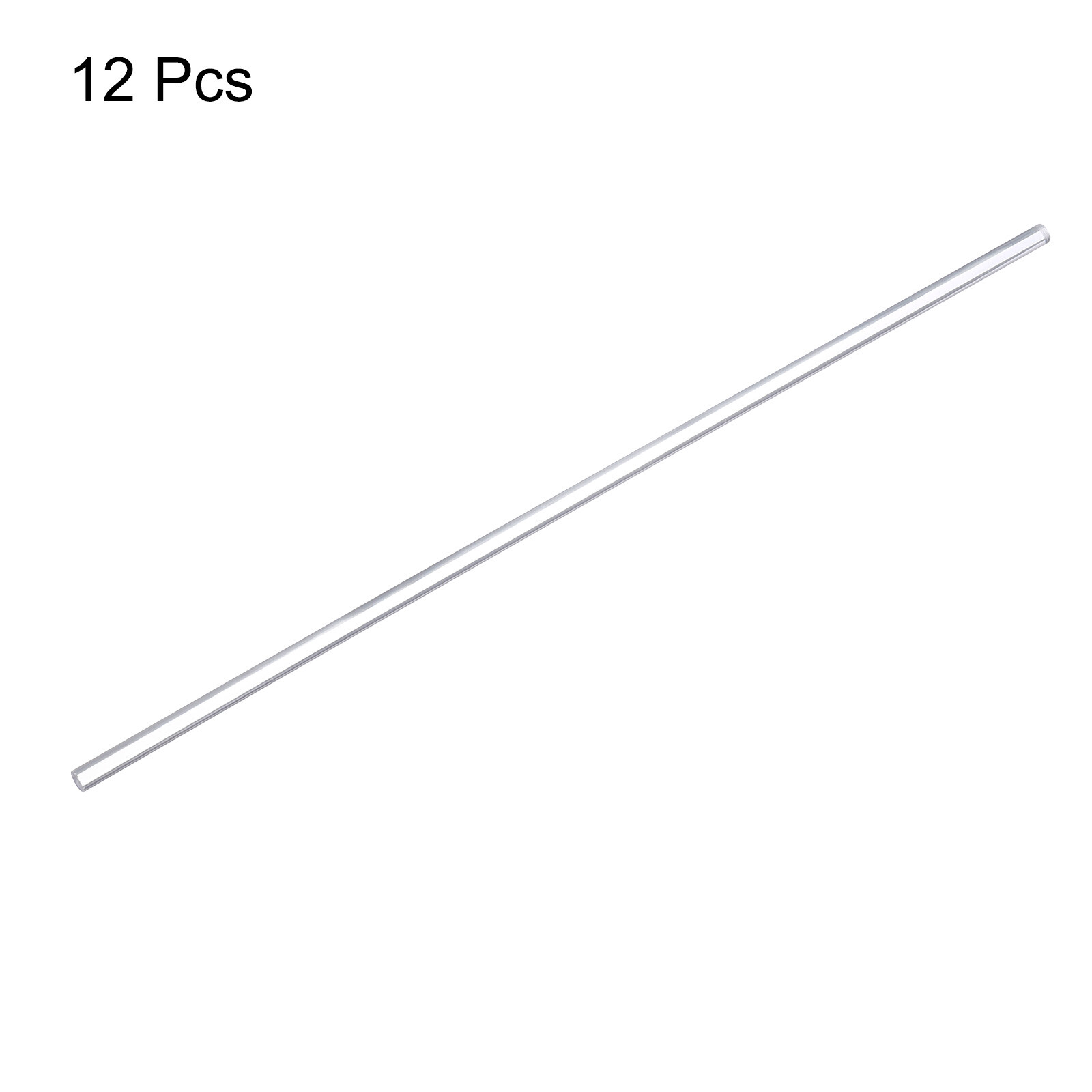 Acrylic Round Rod 6mm Diameter 12″ Length Solid Plastic PMMA Bar Rods 12pack
