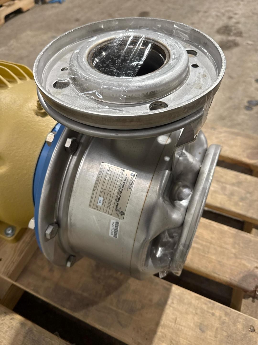 GOULDS 3-SH Stainless End Suction Pump, ESHF/C 3X4X8, 03SH08K6, 20HP, 6″ Imp.