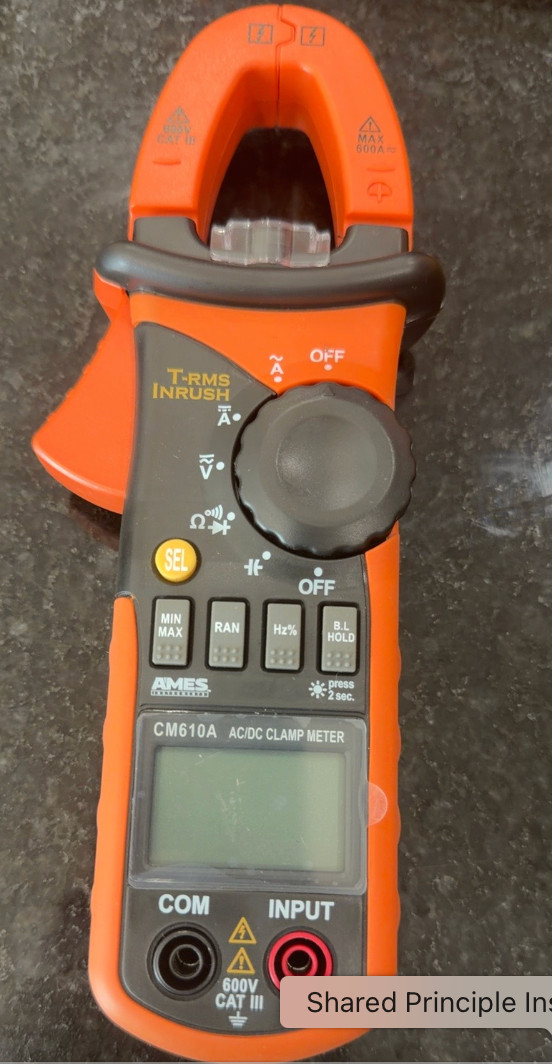 Ames Instruments CM610A True RMS AC/DC Clamp Meter Inrush CAT III 600V Tested