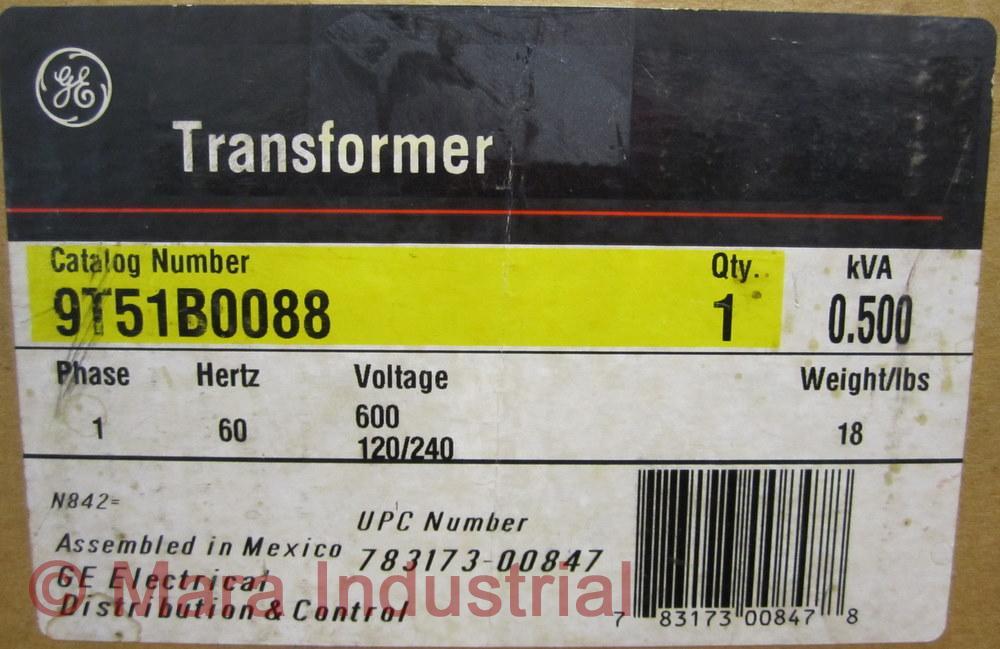 GE General Electric 9T51B0088 Transformer