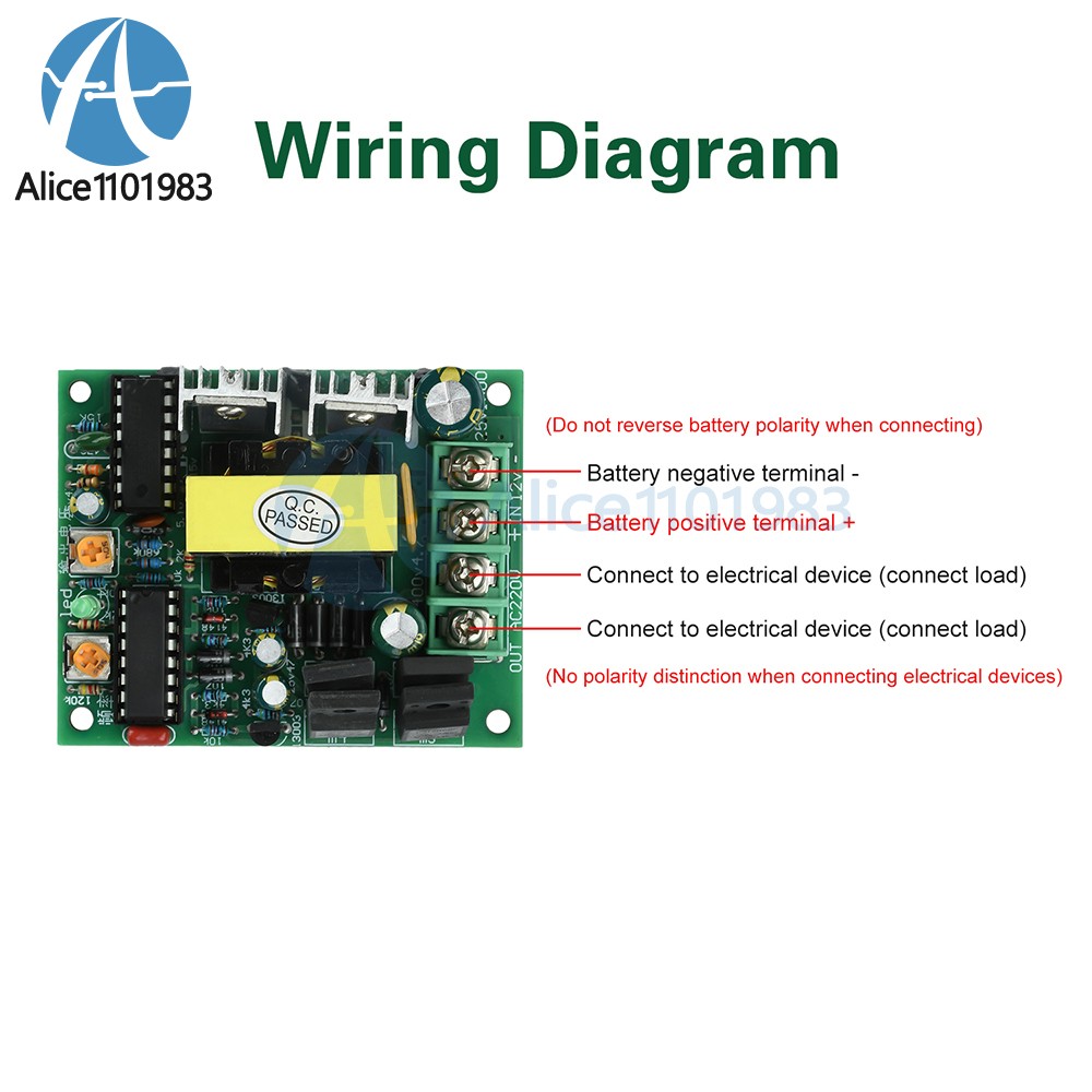 DC 12-14.5V to AC 220V Inverter Module 50-100W DC-AC Step-Up Transformer Module