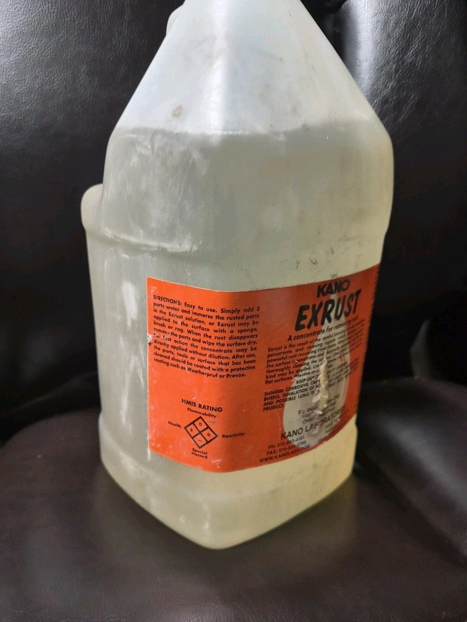 KROIL Kano Exrust Industrial Strength Rust Remover Liquid-1 Gallon New/OldStock