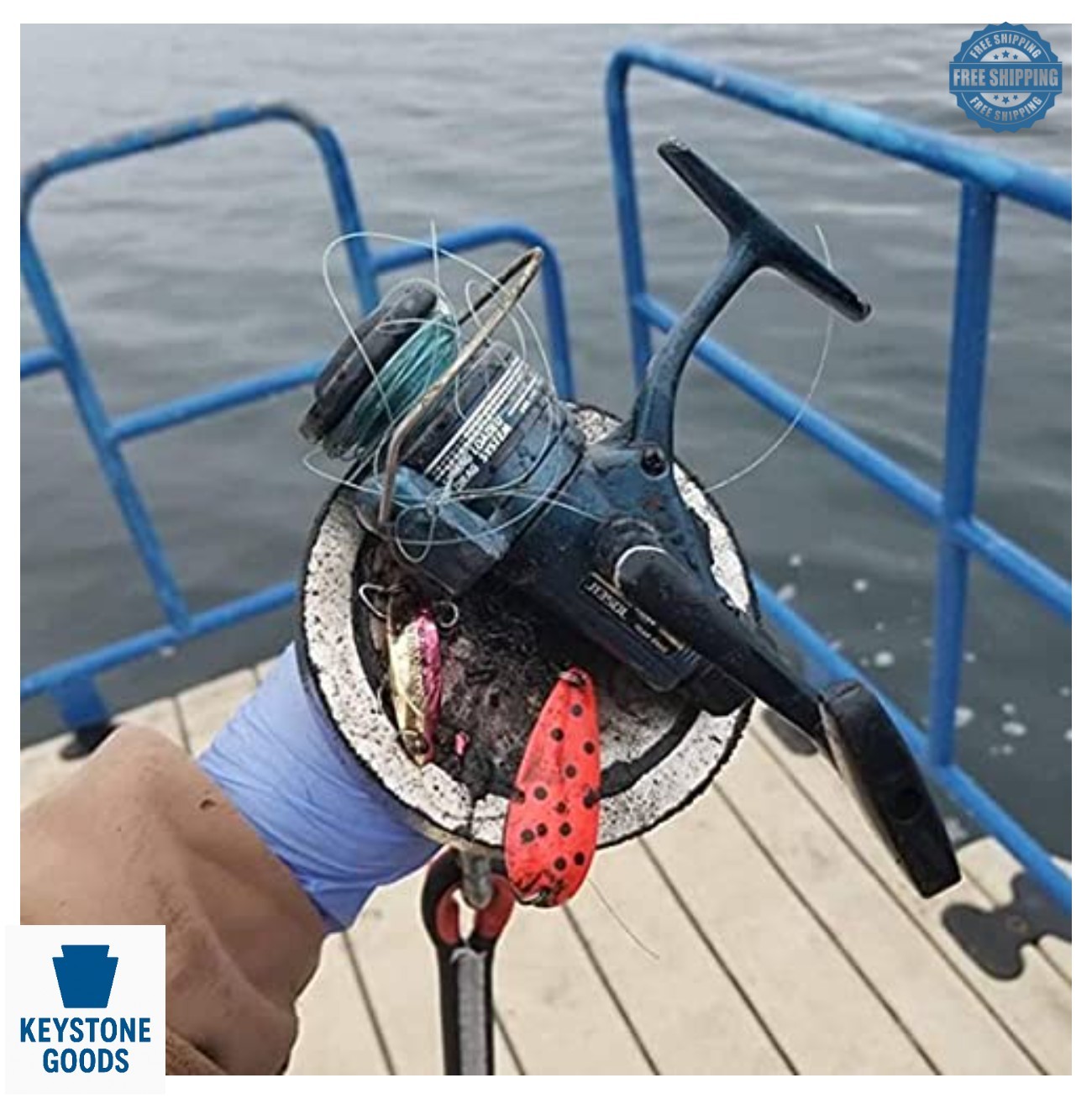 1000 LB Magnet Fishing Kit Double Sided Neodymium with 65 Ft Rope Gloves Case