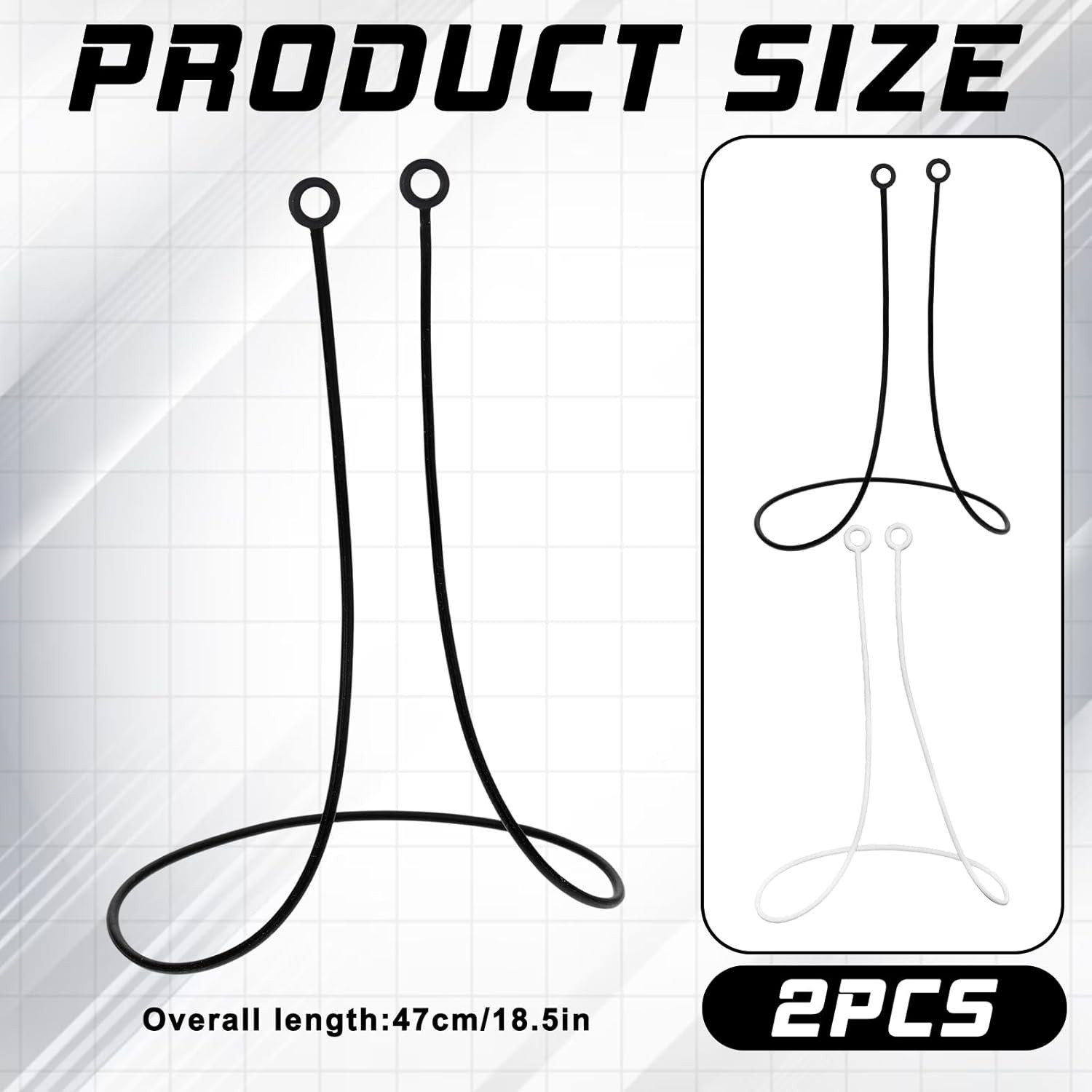 2 Pcs Earplug Lanyard, Silicone Anti-Lost Safety Lanyard for Most Earplugs with
