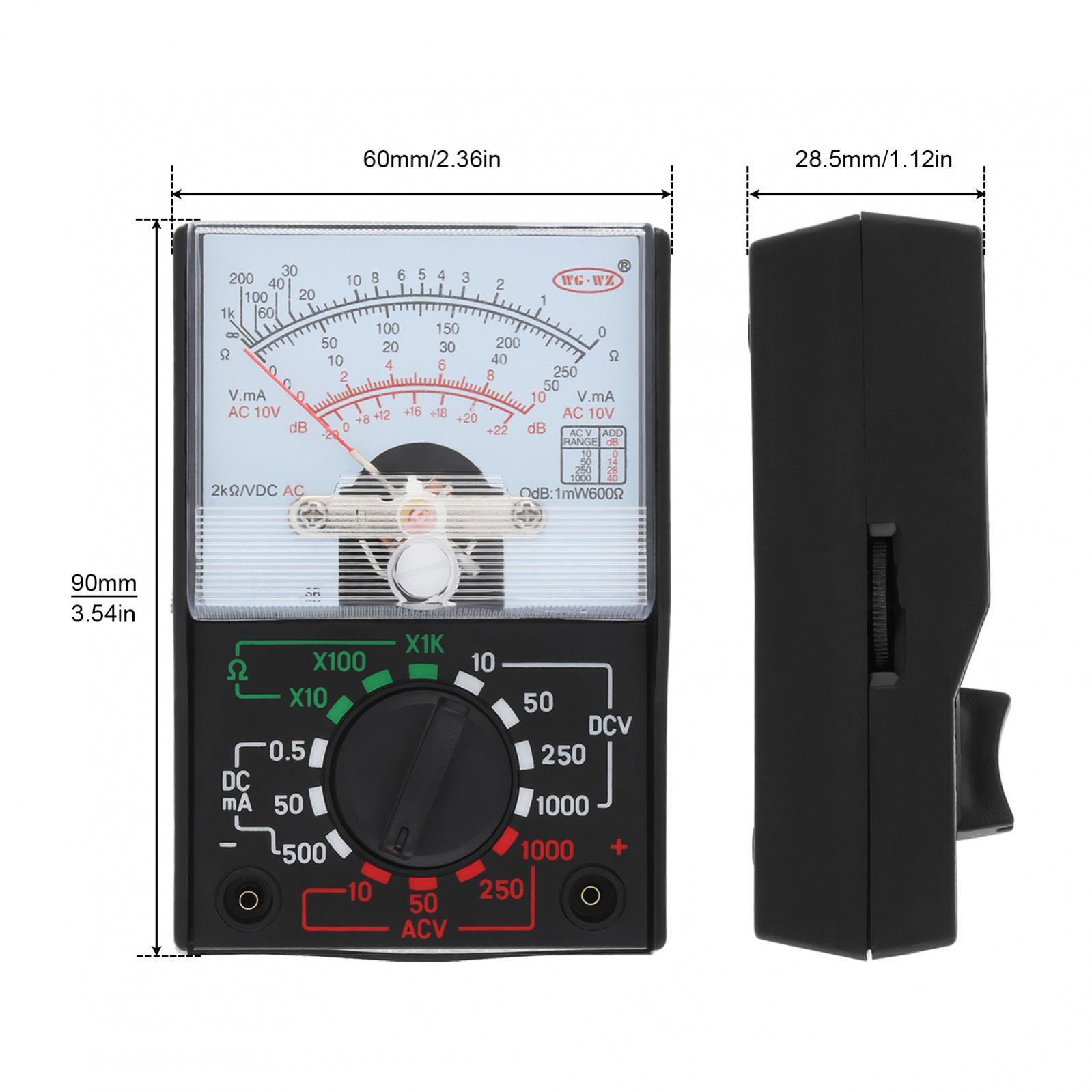 Analog Multimeter AC/DC Voltmeter Ammeter Ohmmeter Tester Meter OHM Volt US