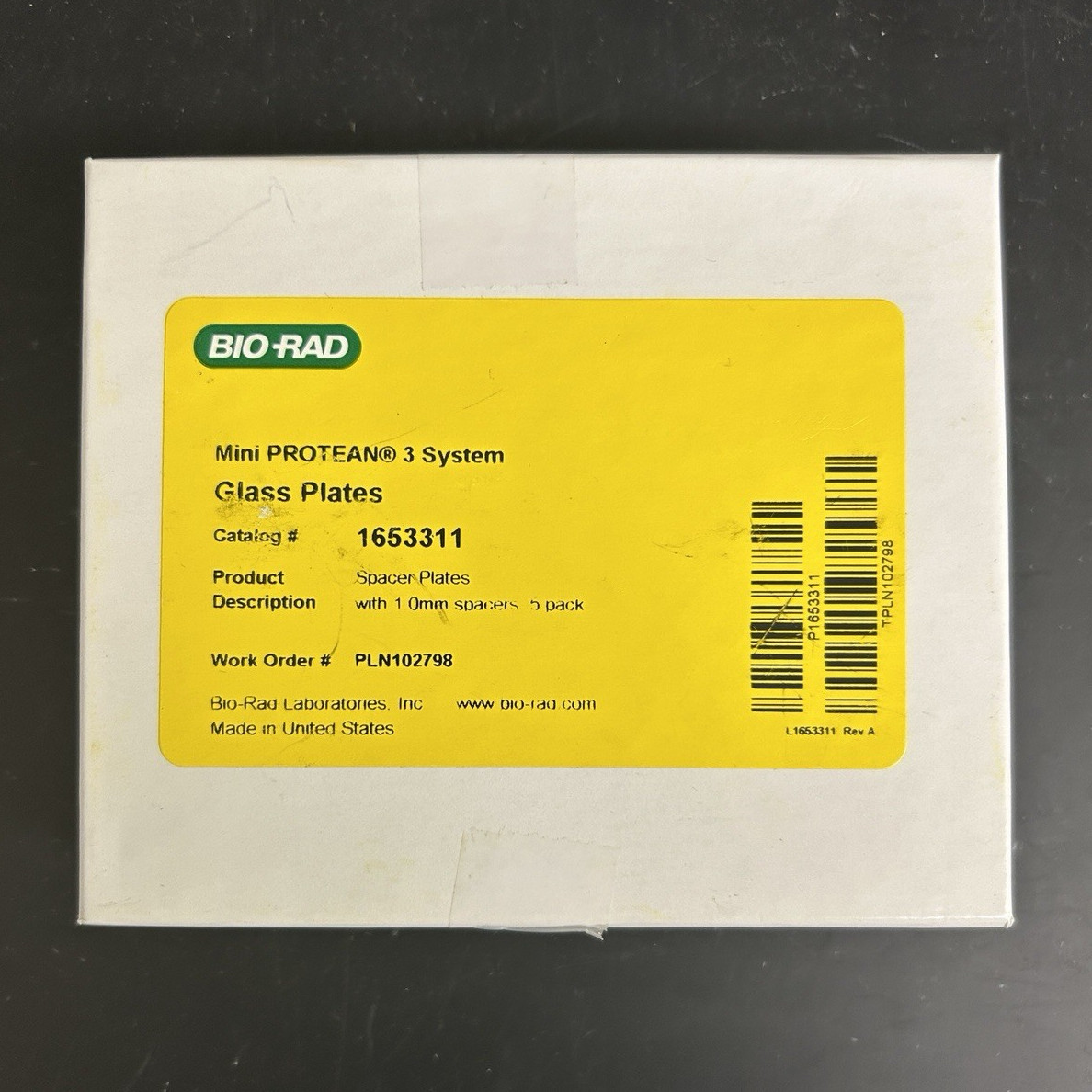 Bio-Rad Mini PROTEAN 3 System Glass Plates & Spacer Plates 1.0mm 1653311