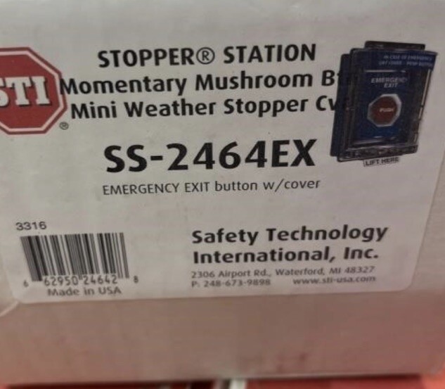 STI SS 2464EX Momentary Mushroom Stopper Station Mini Weather Stopper