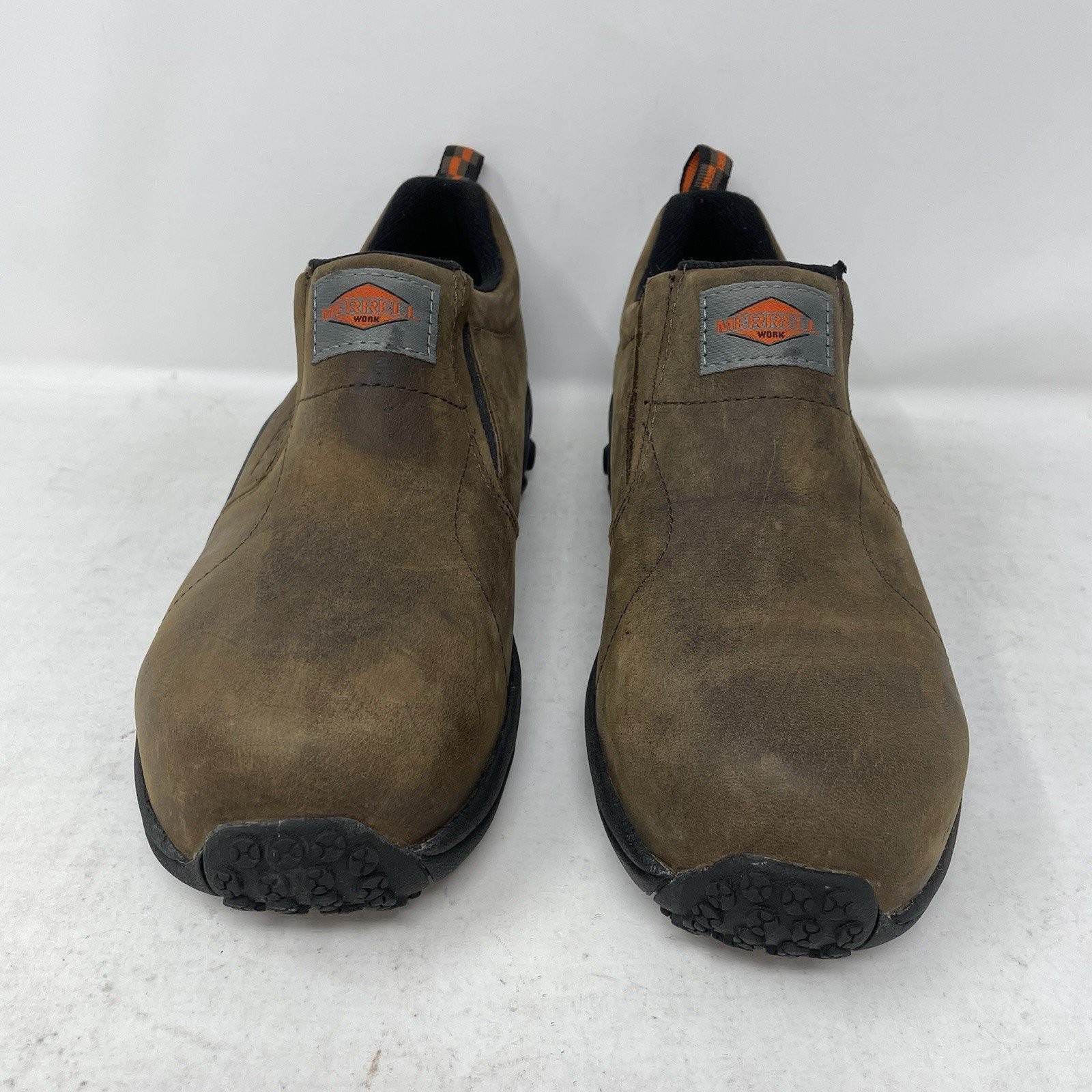 Merrell Jungle Moc Toe Work Shoes Brown Suede Slip On CT Men’s Size 7W