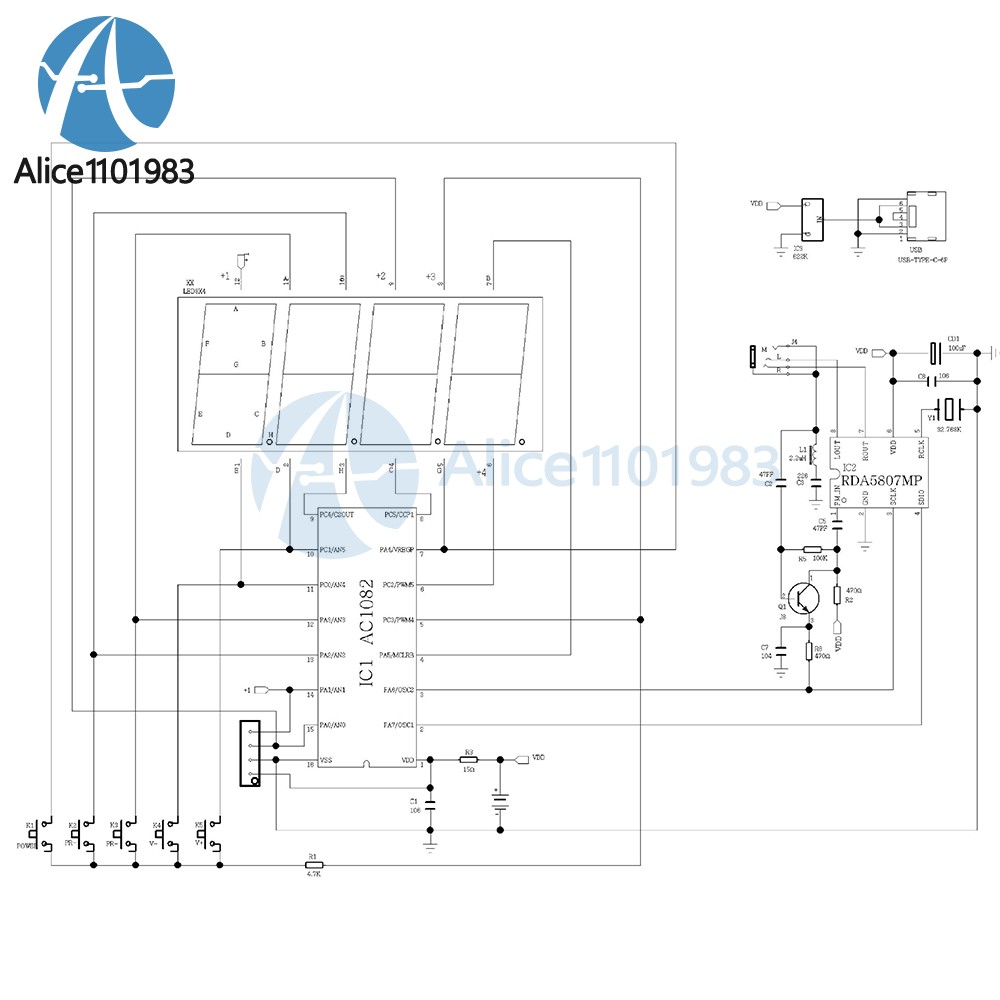 Electronic DIY AM/FM Radio Receiver Module Kits Wireless Stereo 87MHz-108MHz