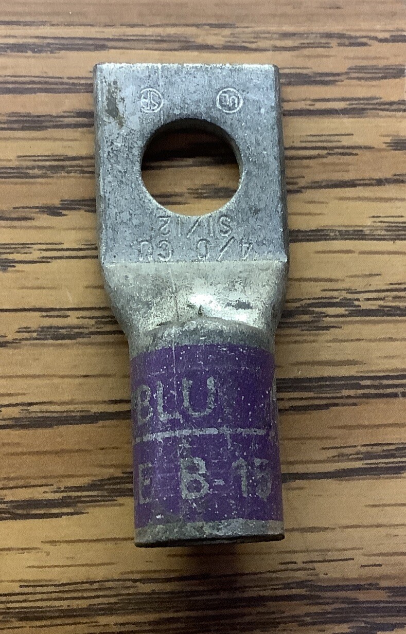 NOB Lot Of 3 Penn Union Compression Lugs BLU Purple Die B-15 4/0 CU