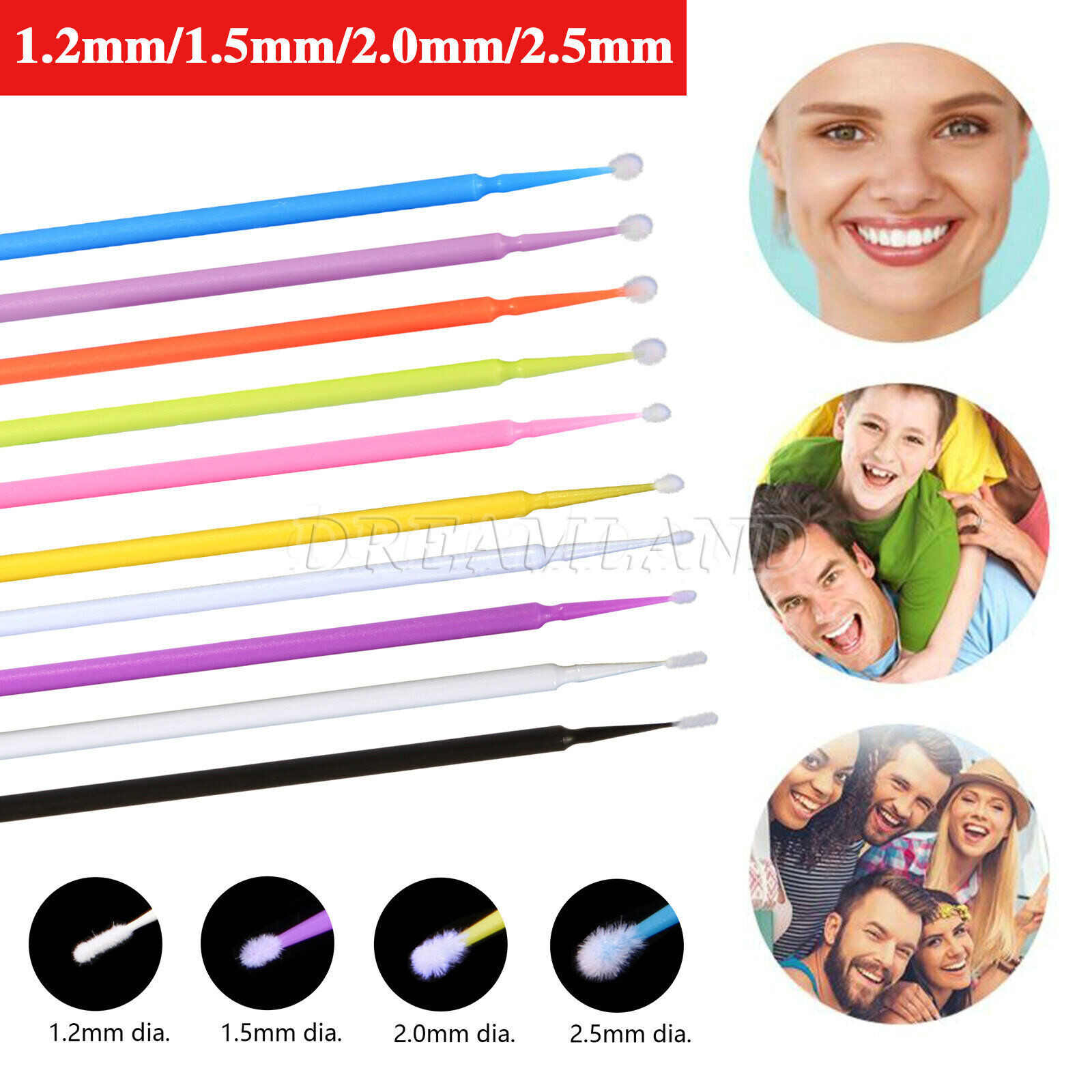 USA Micro Brushes Applicators Microbrush Dental (Regular, Fine, Super Fine) Eye