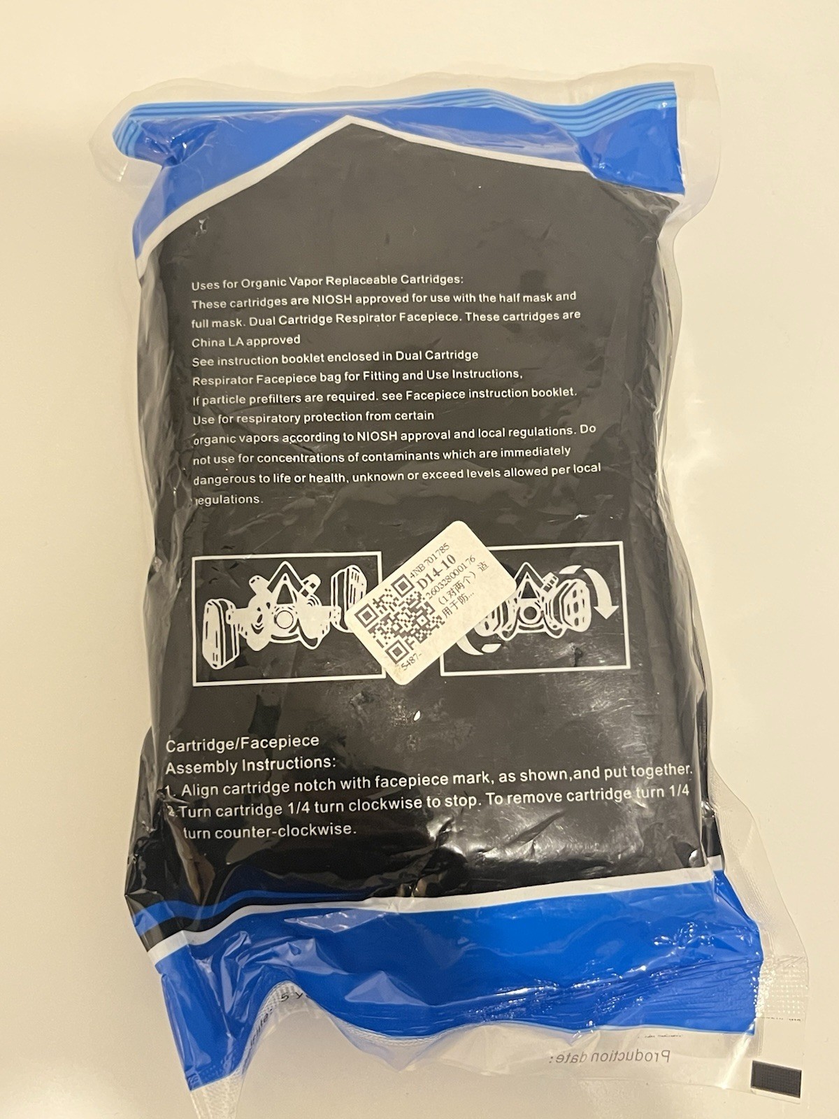 Niosh • 2 Non-powered Air-purifying Respirators Filter Element (6001CN)