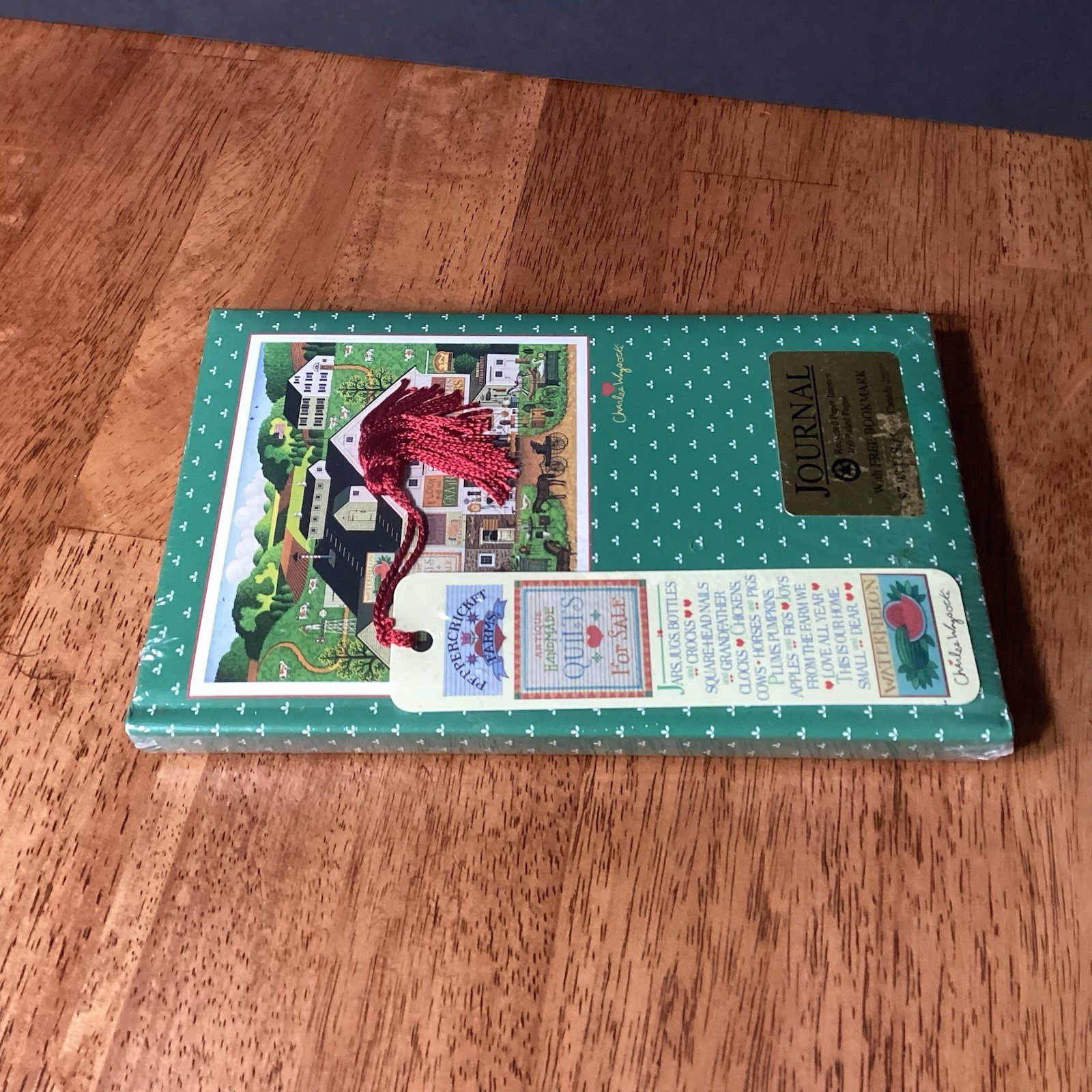 NEW Charles Wysocki Peppercricket Farm Notebook/Journal & Bookmark Country Art