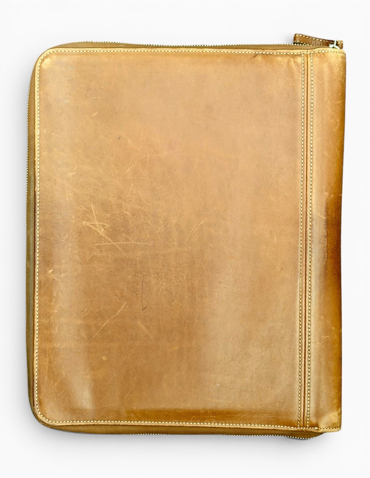 Vintage Coach Leather Bi-fold Zipped Business Portfolio Organizer 11x13in