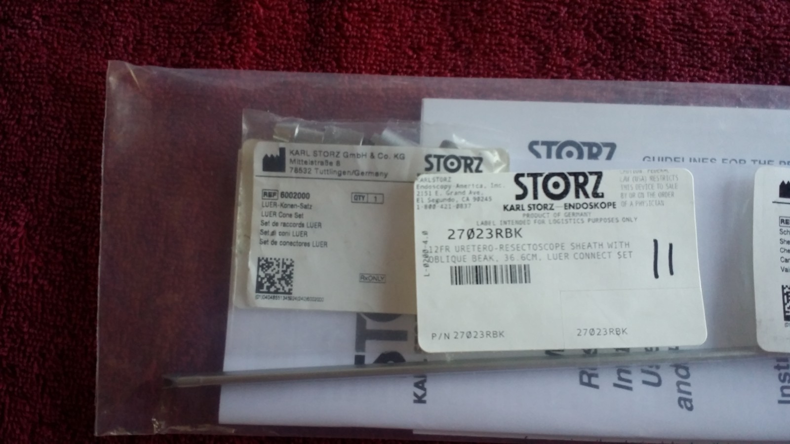 27023RBK KARL STORZ SHEATH SET FOR URETERO-RESECTOSCOPE