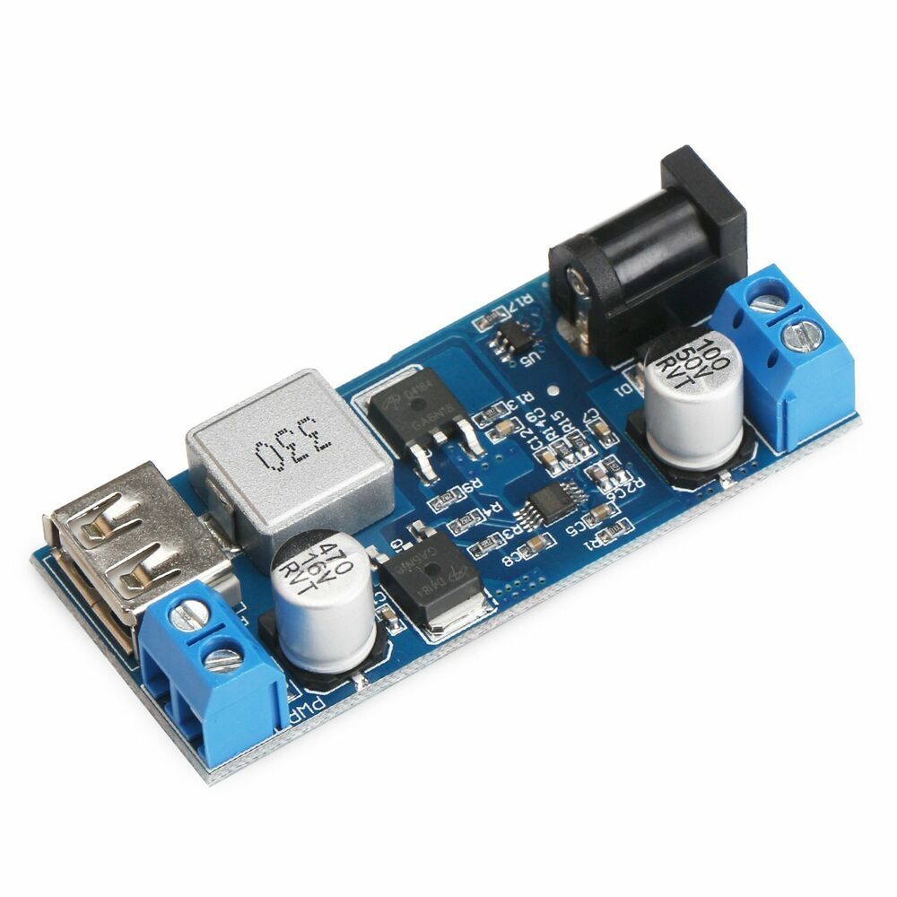 2 Pcs DC-DC Buck Step Down Volt Converter 10V-35V 12V 18V 24V to 5V 5A Regulator