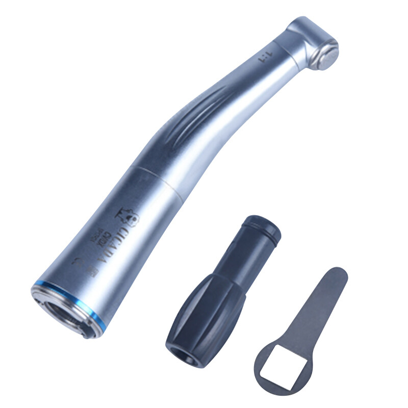 CICADA Dental 1:1 Low Speed Contra Angle LED Handpiece Fiber Optic Push Button