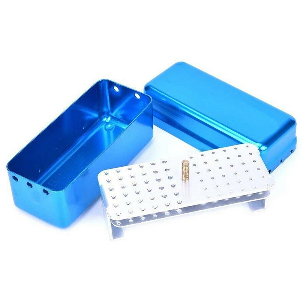 1~4PCS 72 Holes Dental FG Bur Endo File Holder Stand Autoclave Disinfection Case