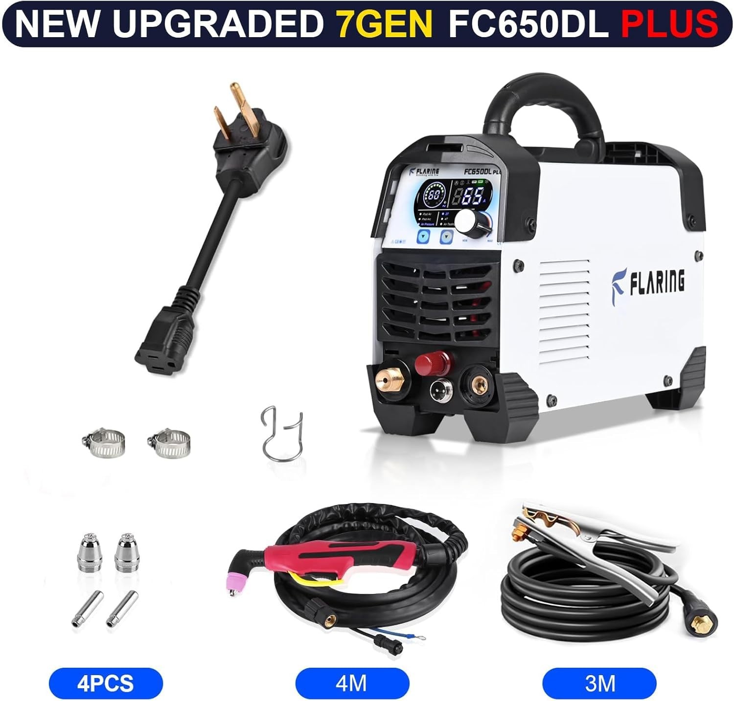 FLARING Plasma Cutter,65Amp Non-Touch Pilot Arc Plasma Cutter Machine 120V/240V