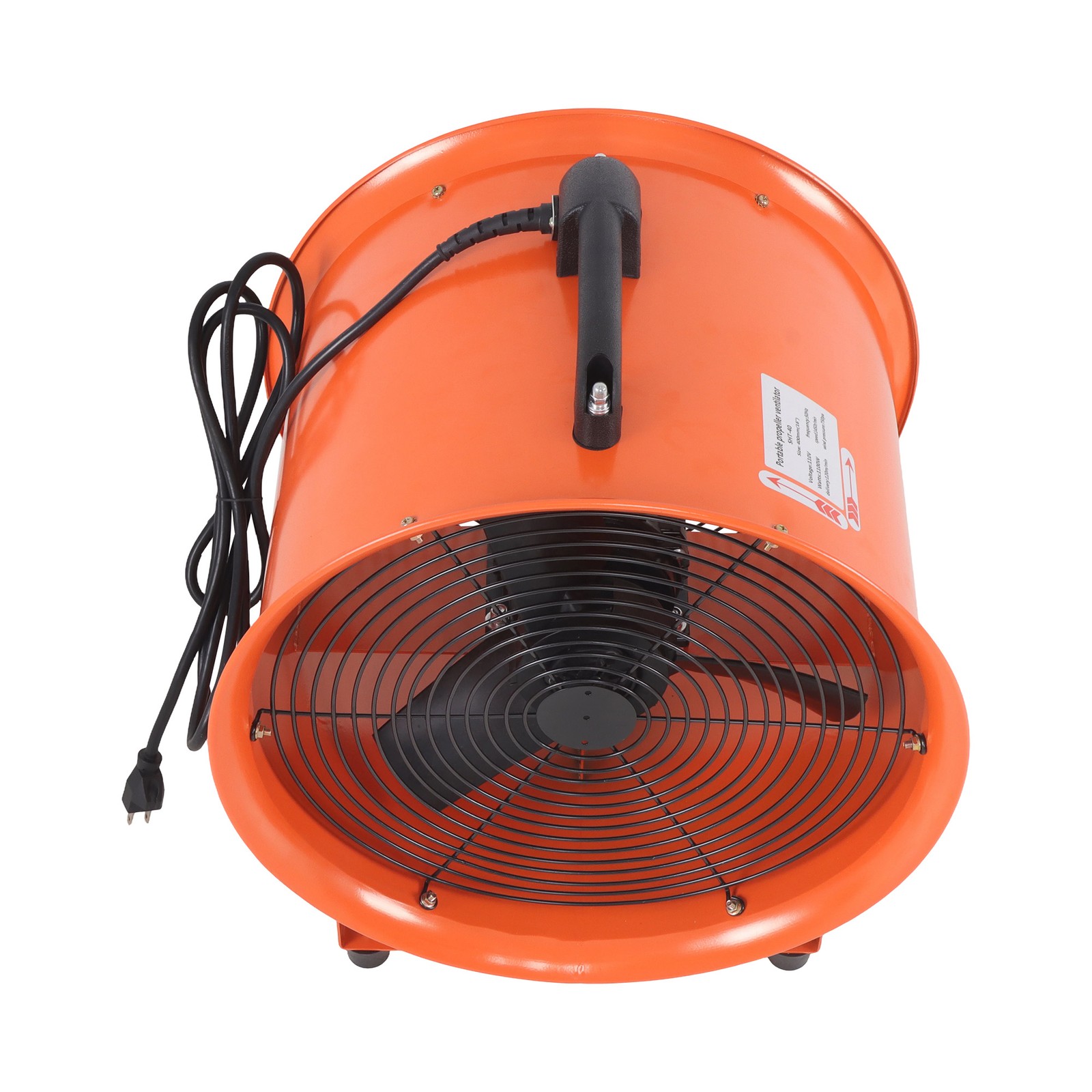 16 Inch Industrial Portable Blower Fan 33 FT Duct Hose 1125W 3000CFM 1450RPM