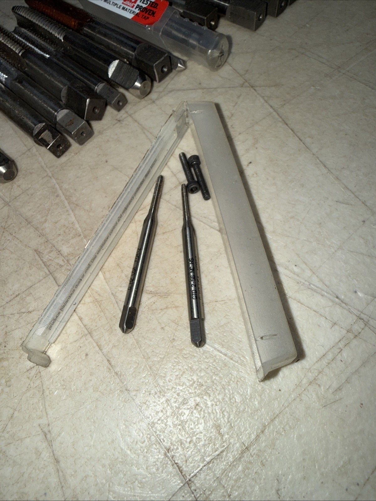 Lot of 36 New/Used Straight/Spiral Flute Plug Taps Various Sizes Machinists Tool