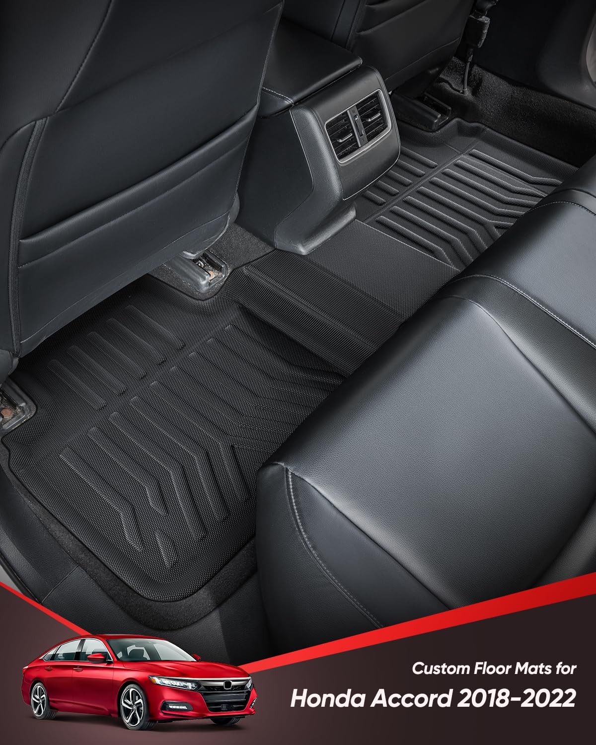 Carxion Car Floor Mats For Honda Accord 2022 2021 2020 2019 2018 All Weather