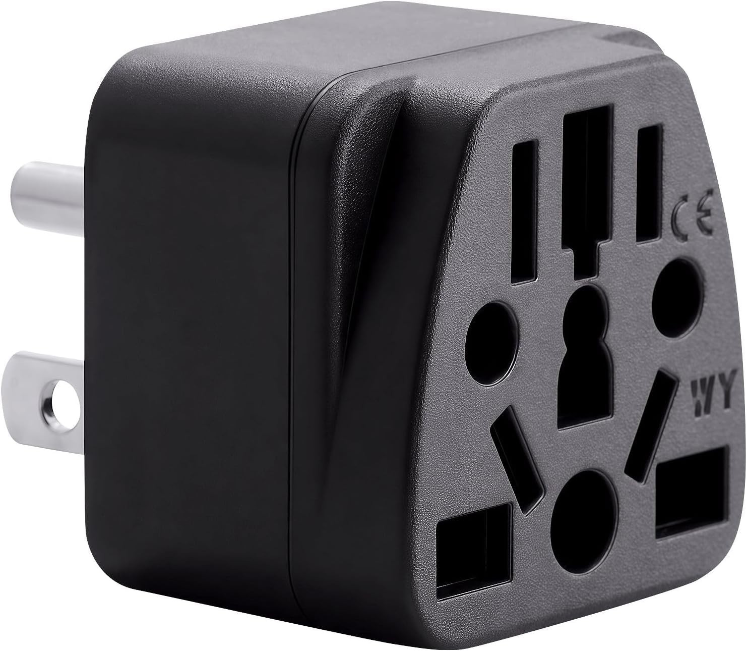 US Travel Plug Adapter for Europe UK Australia China to USA Type B Black L