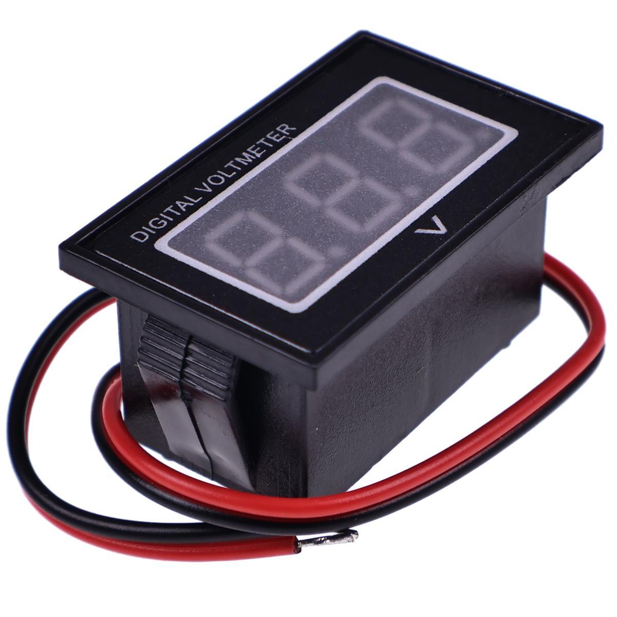 12V 2.5-30V DC Auto Gauge Digital Voltmeter LED Waterproof Monitor Battery Meter