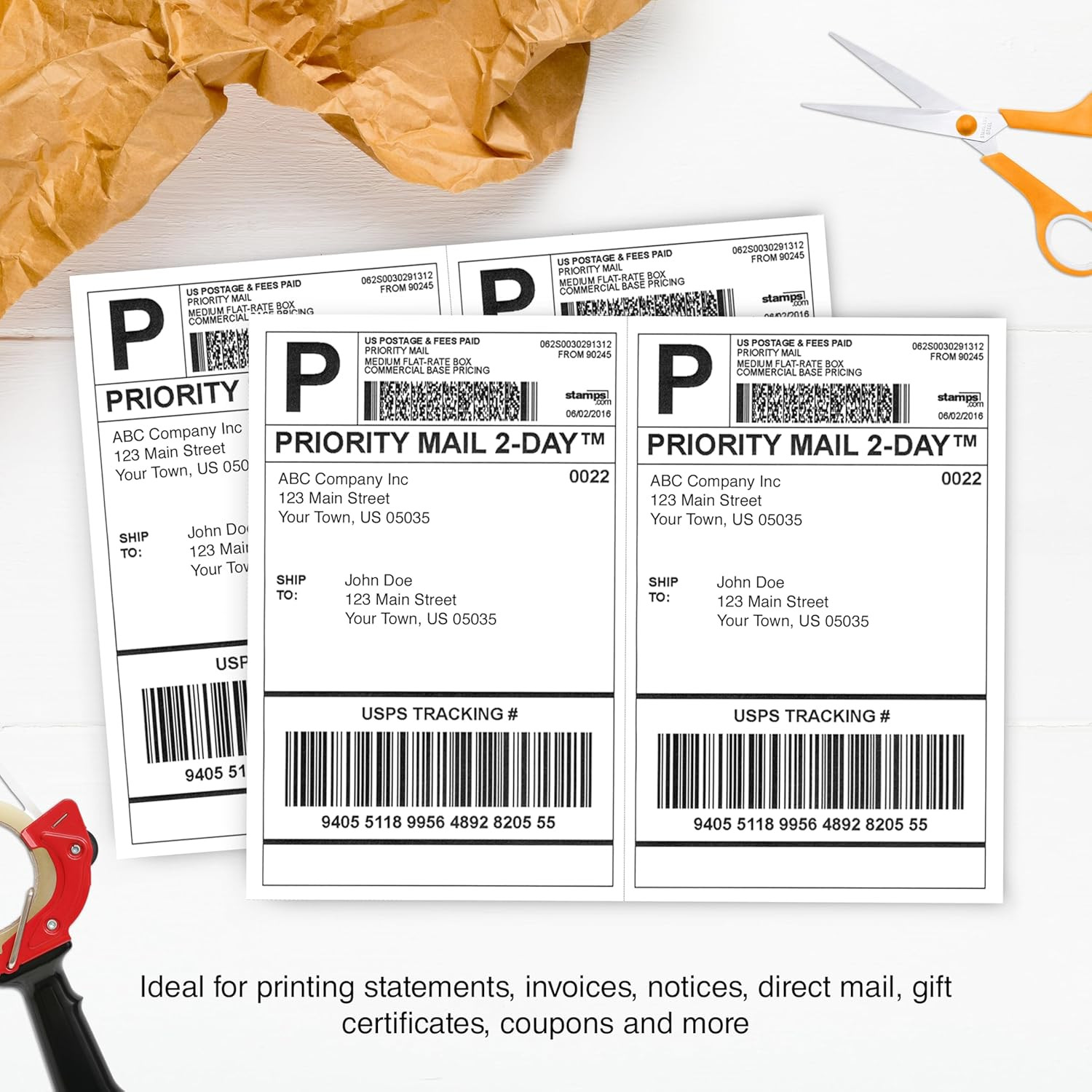Professional Perforated Paper, 500 Sheets, 2 Part Perf