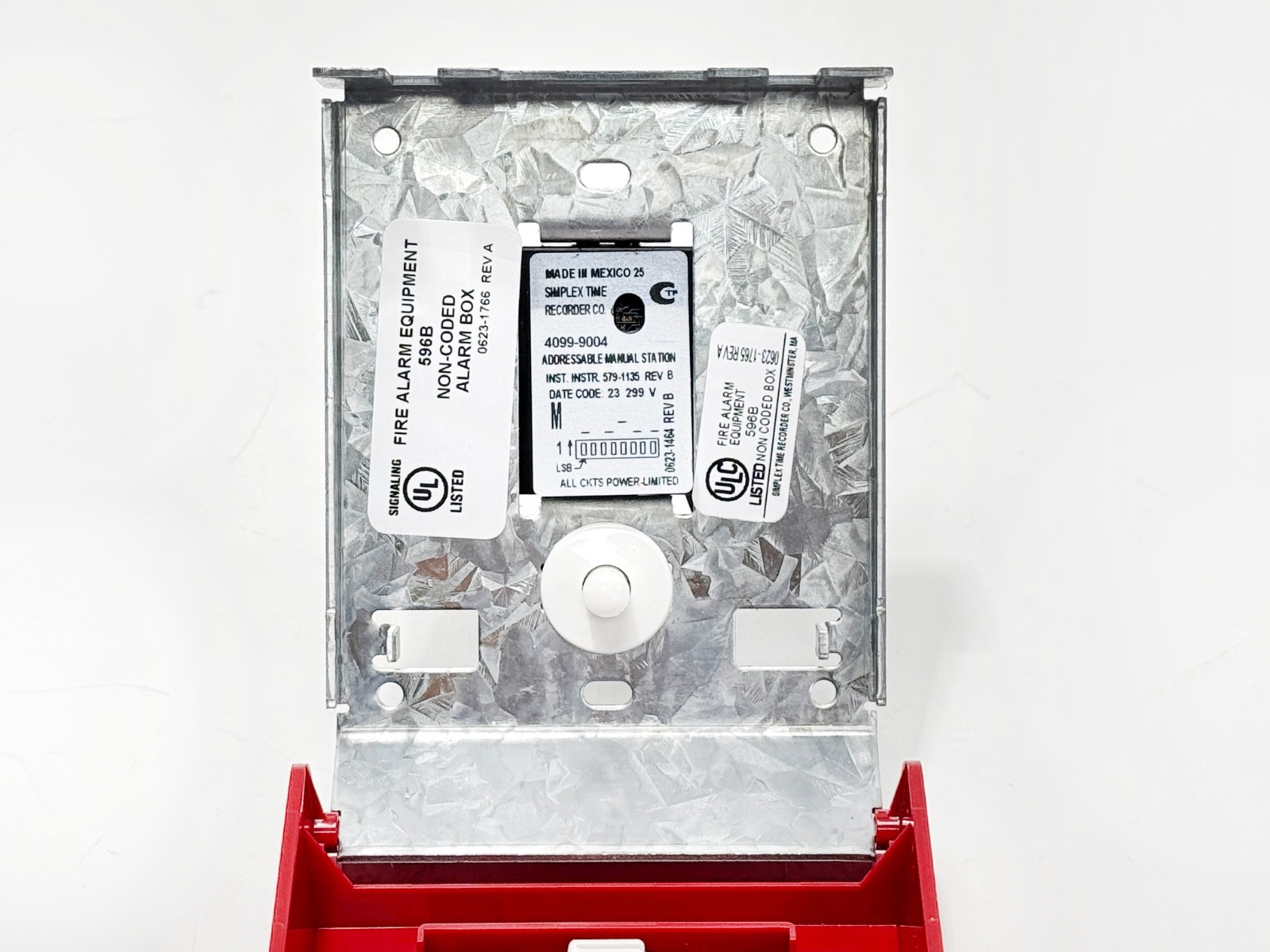 NEW SIMPLEX 06501205 RED Fire Alarm Manual Pull Station-LED SA ADDR 4099-9004