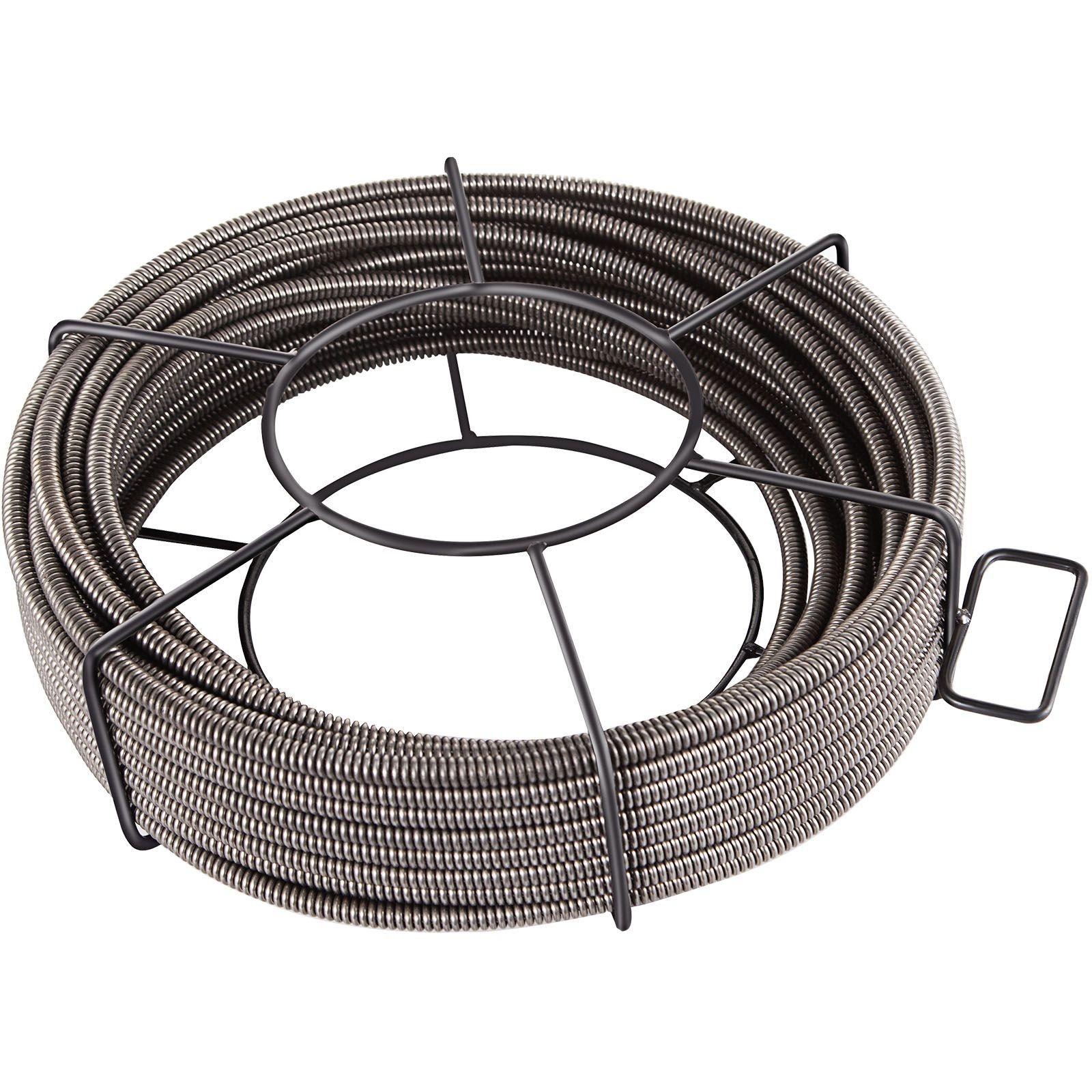 Drain Cleaning Cable 75 Feet x 3/8 Inch Solid Core Cable Sewer Cable Drain Auger