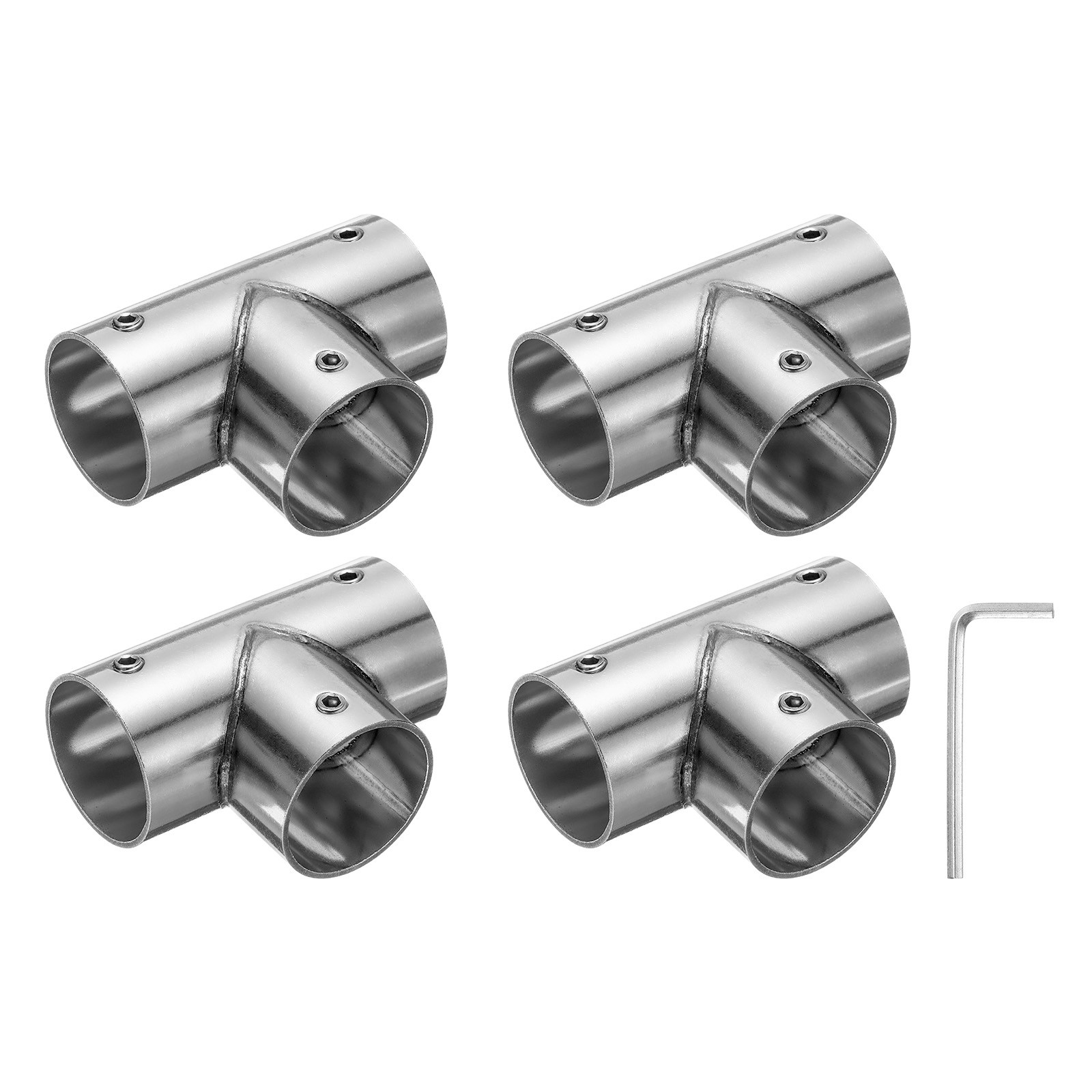 4Pcs Tee Structural Pipe Connectors 1″ Fit Pipe Dia 3 Way