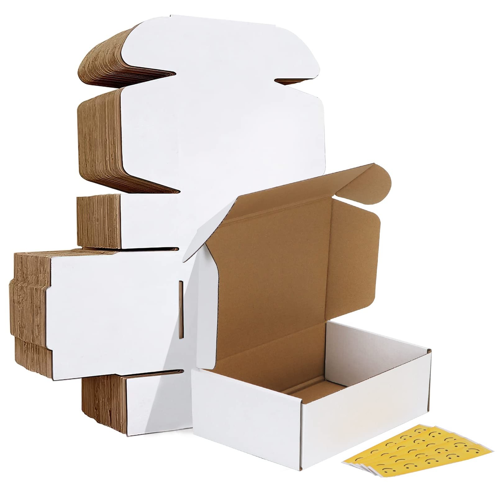 HORLIMER 9x6x3 inches Shipping Boxes Set of 25, White 9″ x 6″ x 3″,