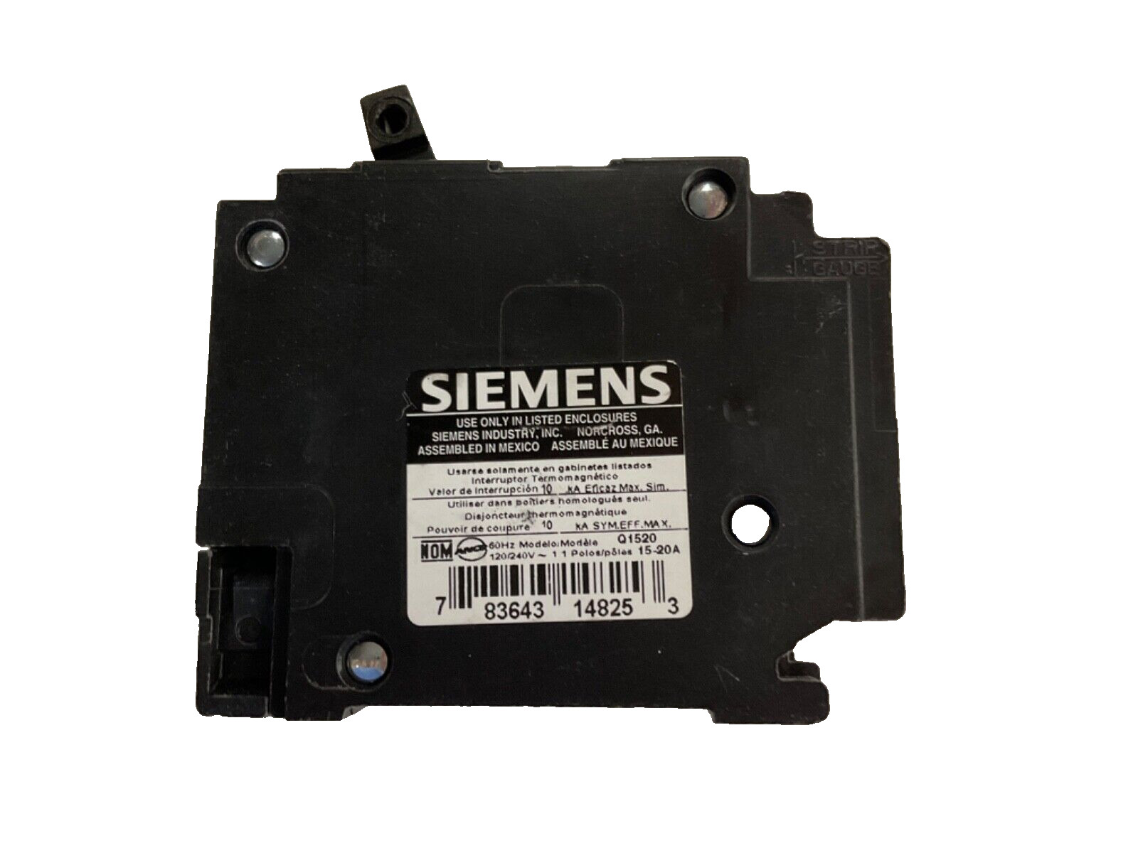 RV Circuit Breaker 15-20 Amp Double Breaker Siemens Q1520