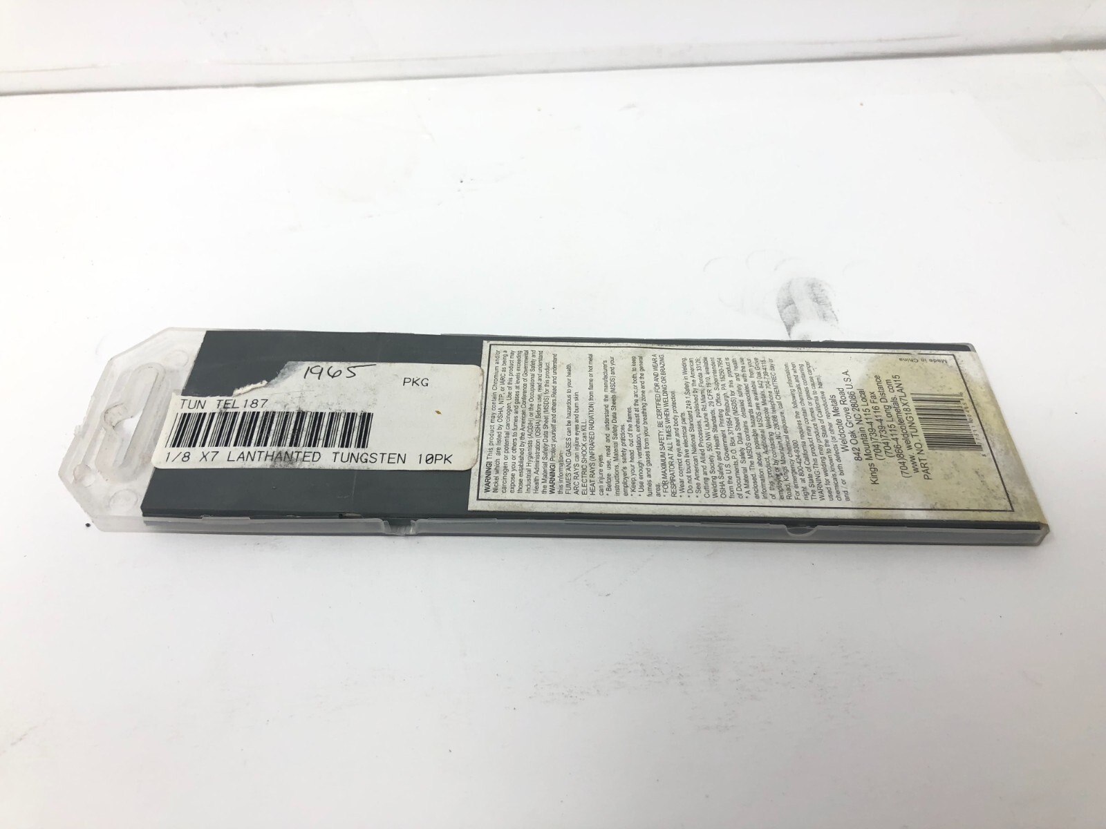 Weldcote Metals C4669 1/8″ X 7″ 1.5% Lanthanated Tungsten Electrode Ground (10)