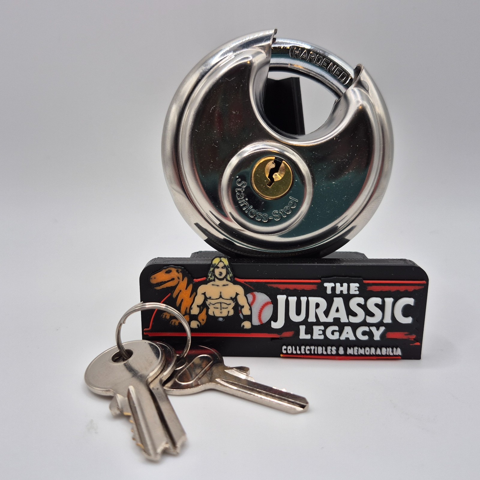 Hardened Stainless Steel Public Storage 70mm 2 3/8” Disc Padlock Lock & 3 Keys